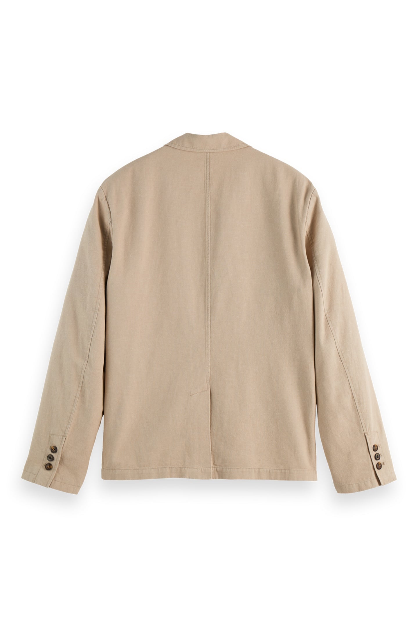RELAXED-FIT COTTON LINEN TWILL 2-BUTTON BLAZER PLAZA TAUPE 2