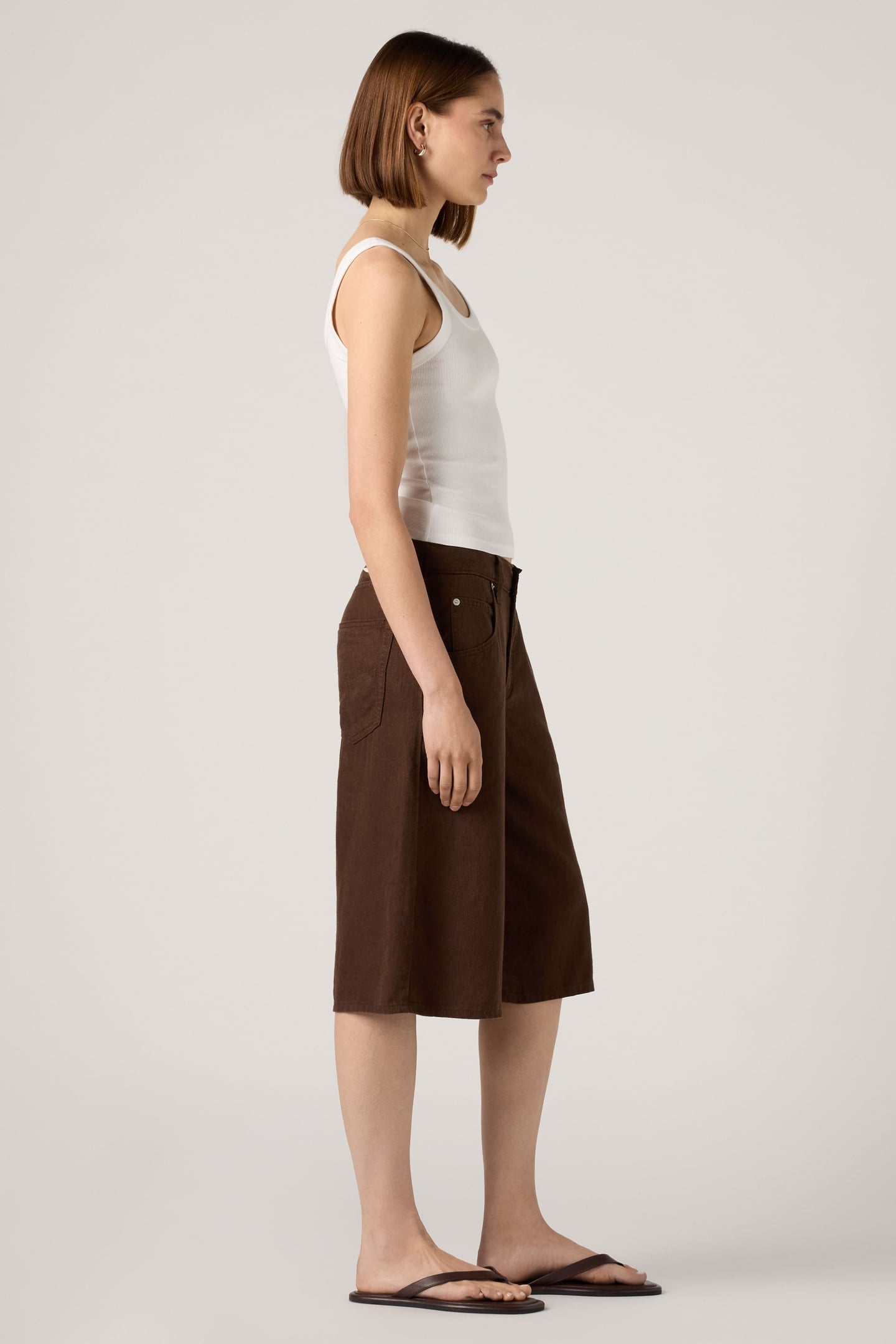 SUPER BAGGY LONG LINEN SHORTS 5