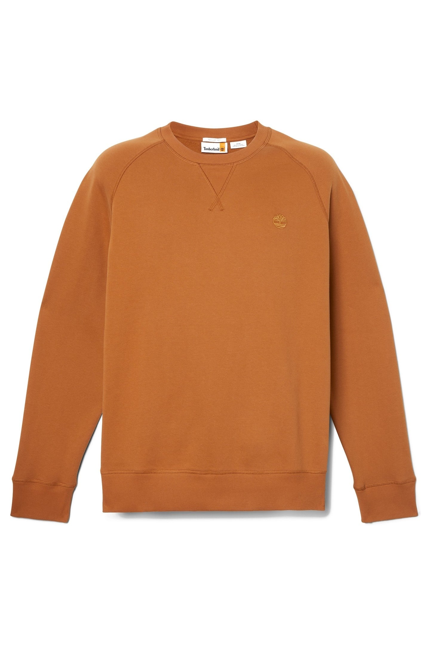 BRUSHED BACK CREW SWEATSHIRT LEATHER BROWN 4