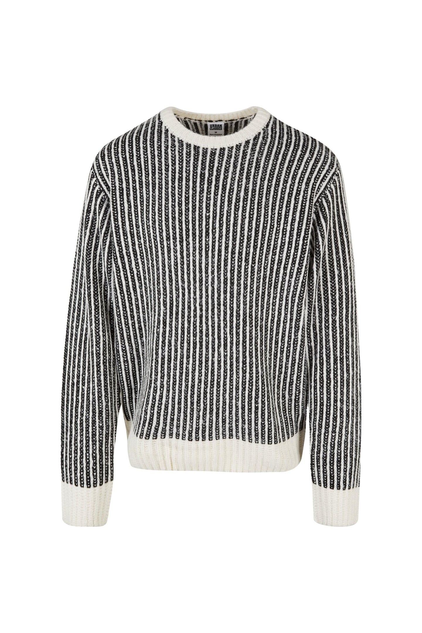 OVERSIZED TWO TONE SWEATER WHITESAND/BLACK 1