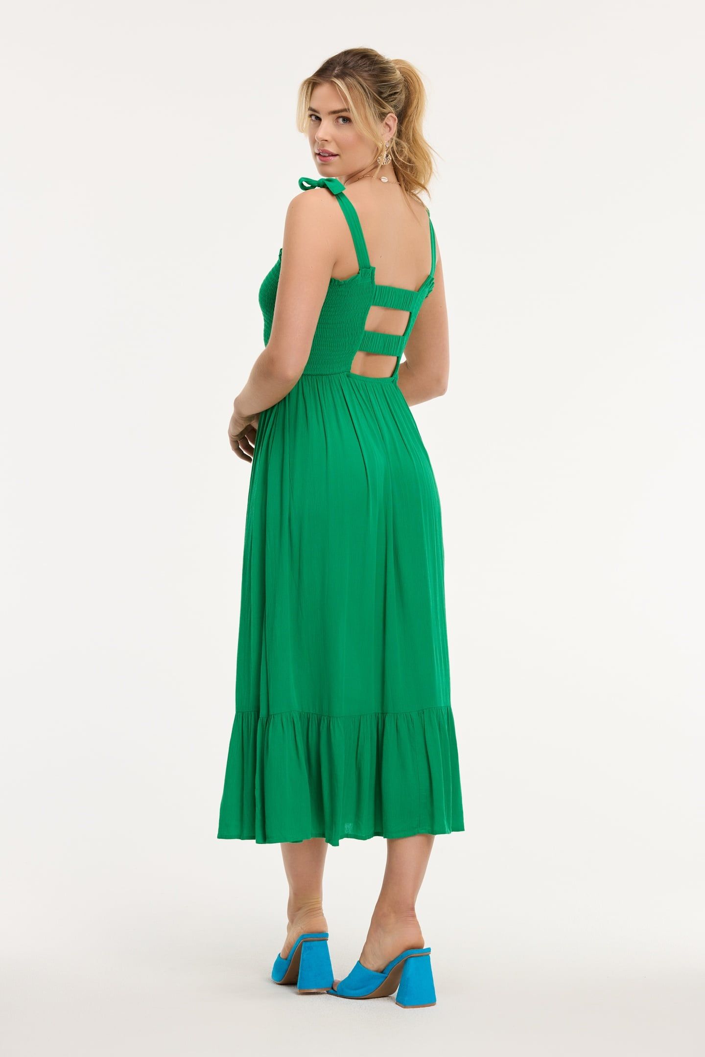 JOAN DRESS BASIL GREEN 3