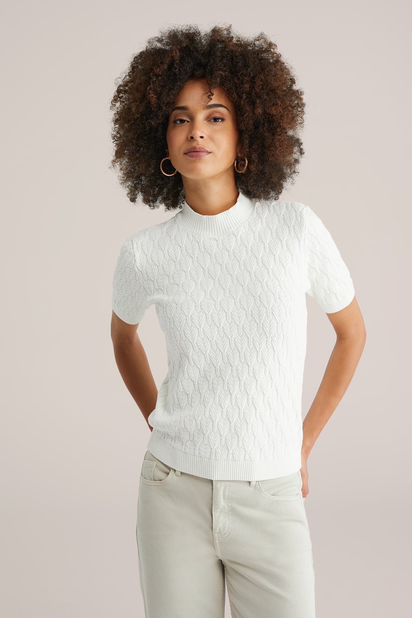 KNITTED PULLOVER OFF-WHITE 1