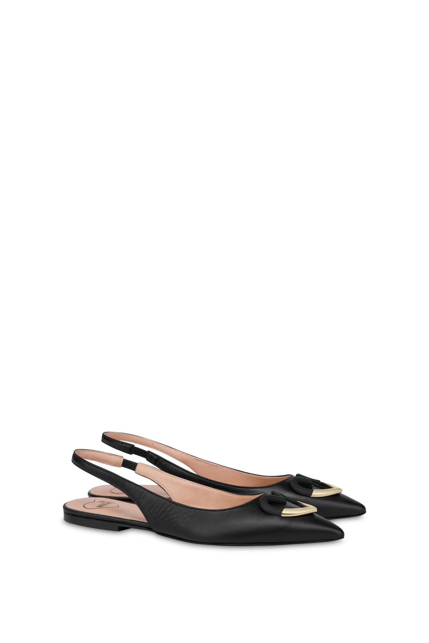 NAPPA LEATHER SLINGBACK BALLET FLATS BLACK 2