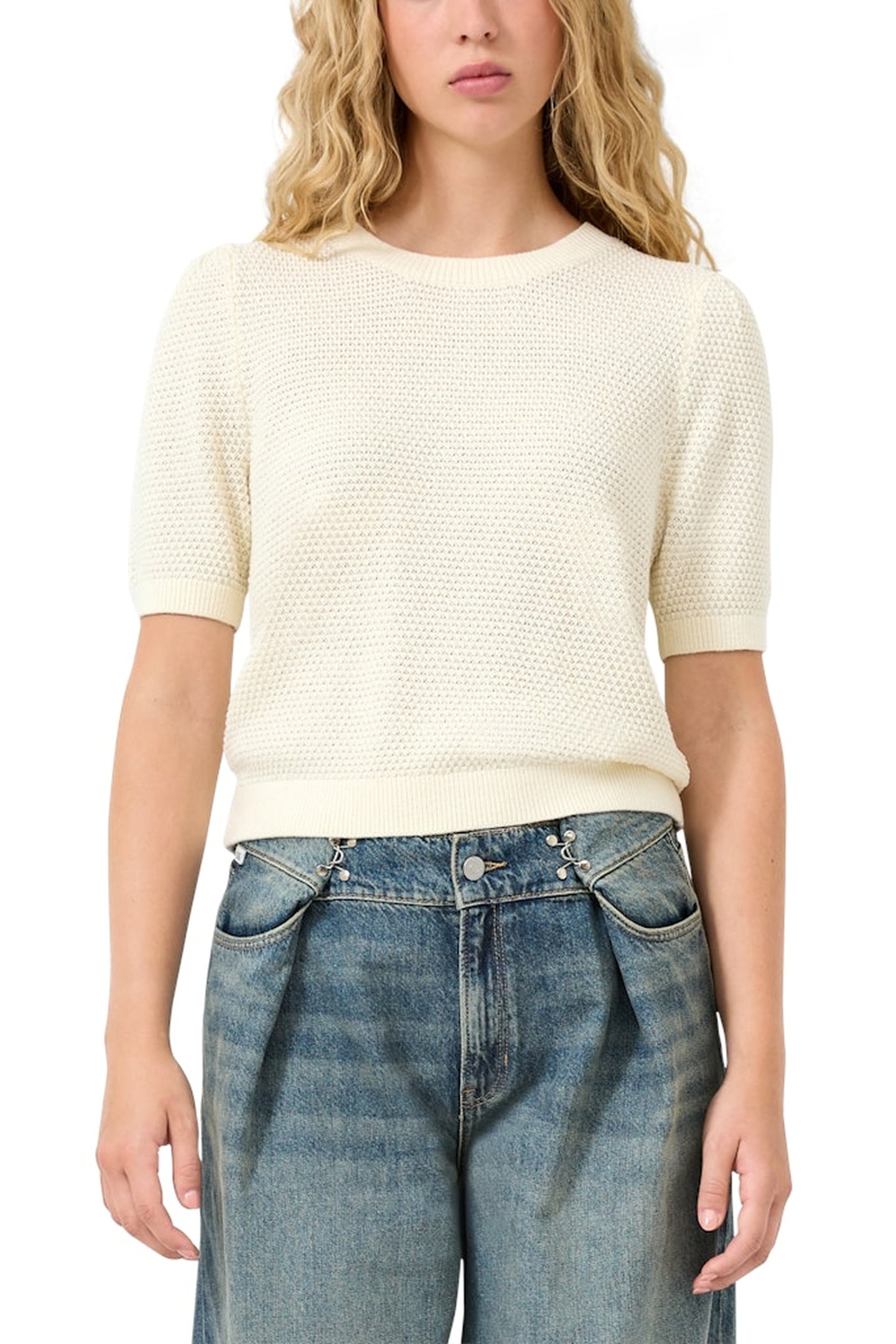 S.OLIVER-QS PULLOVER SHORTSLEEVE OFFWHITE 1