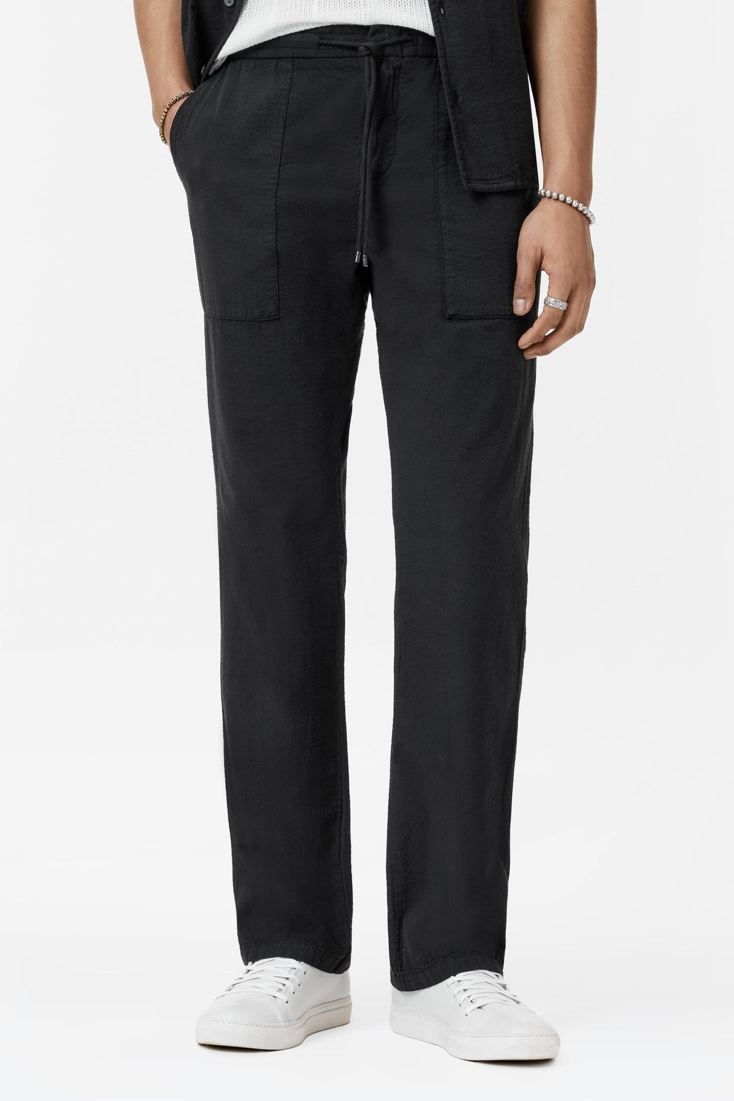 GREYSON WIDE FIT PATCH POCKET ELASTIC WA BLACK 1