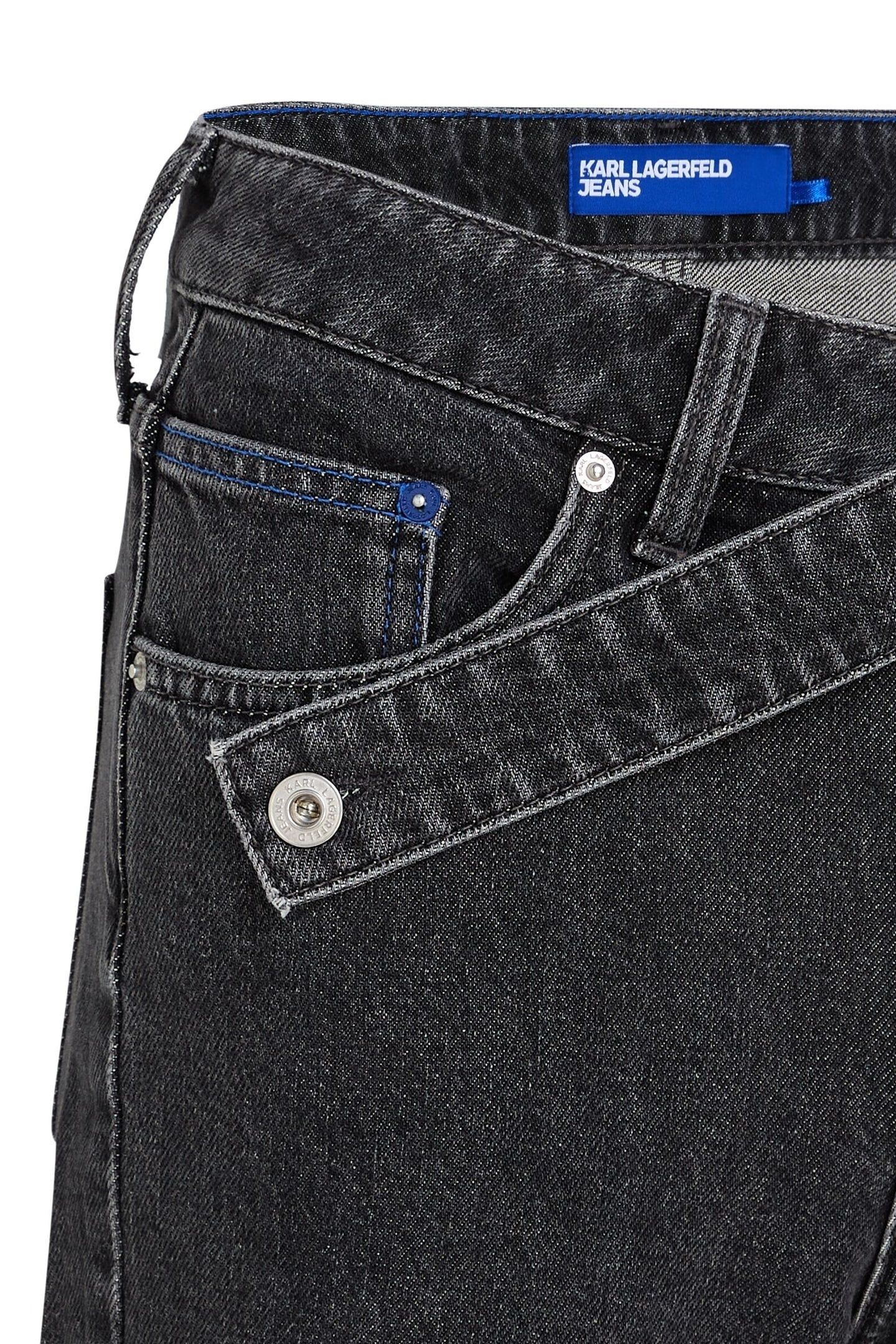 TAPERED WB DENIM SHORT STONE BLACK 5