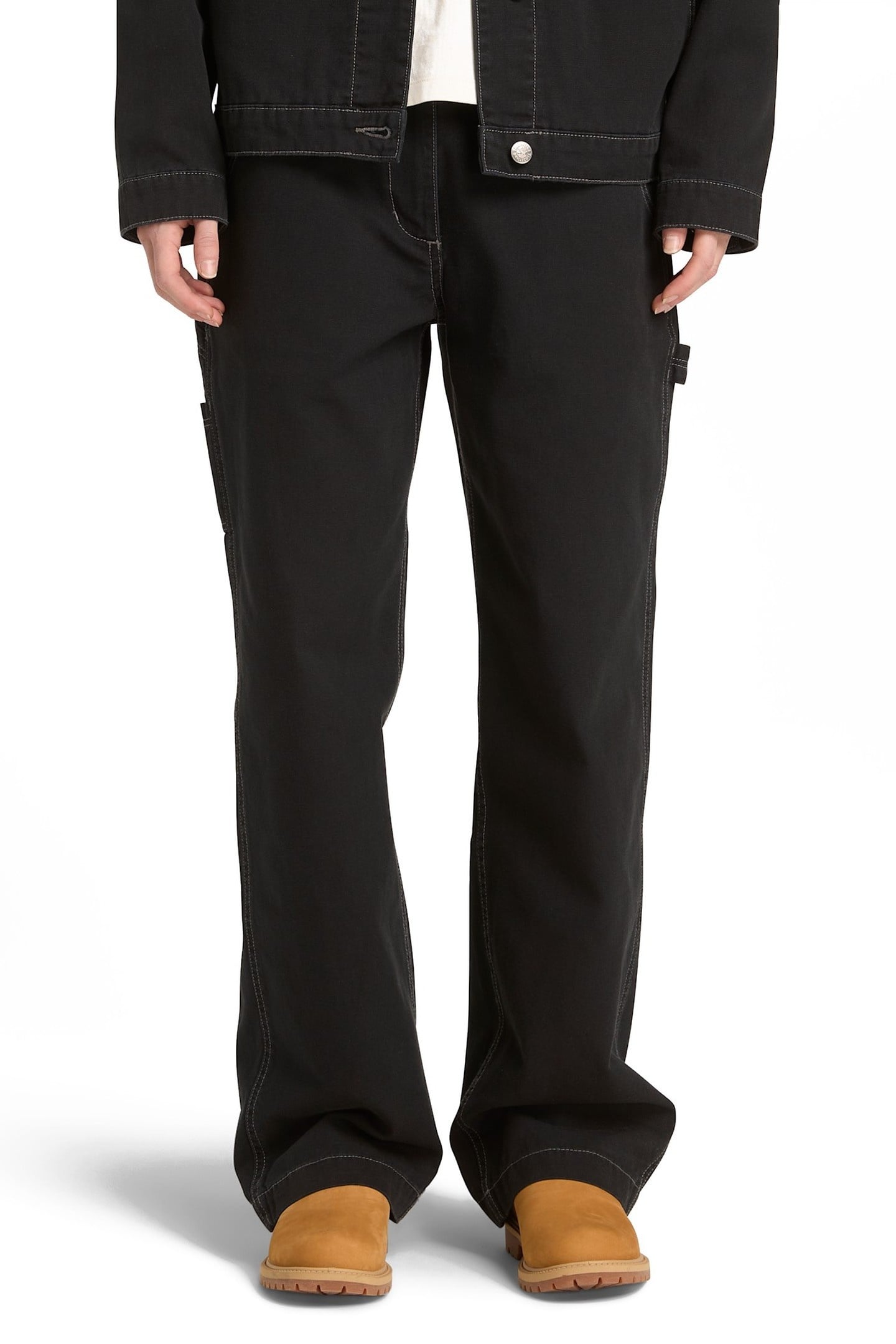 CANVAS STRAIGHT PANTS BLACK 2