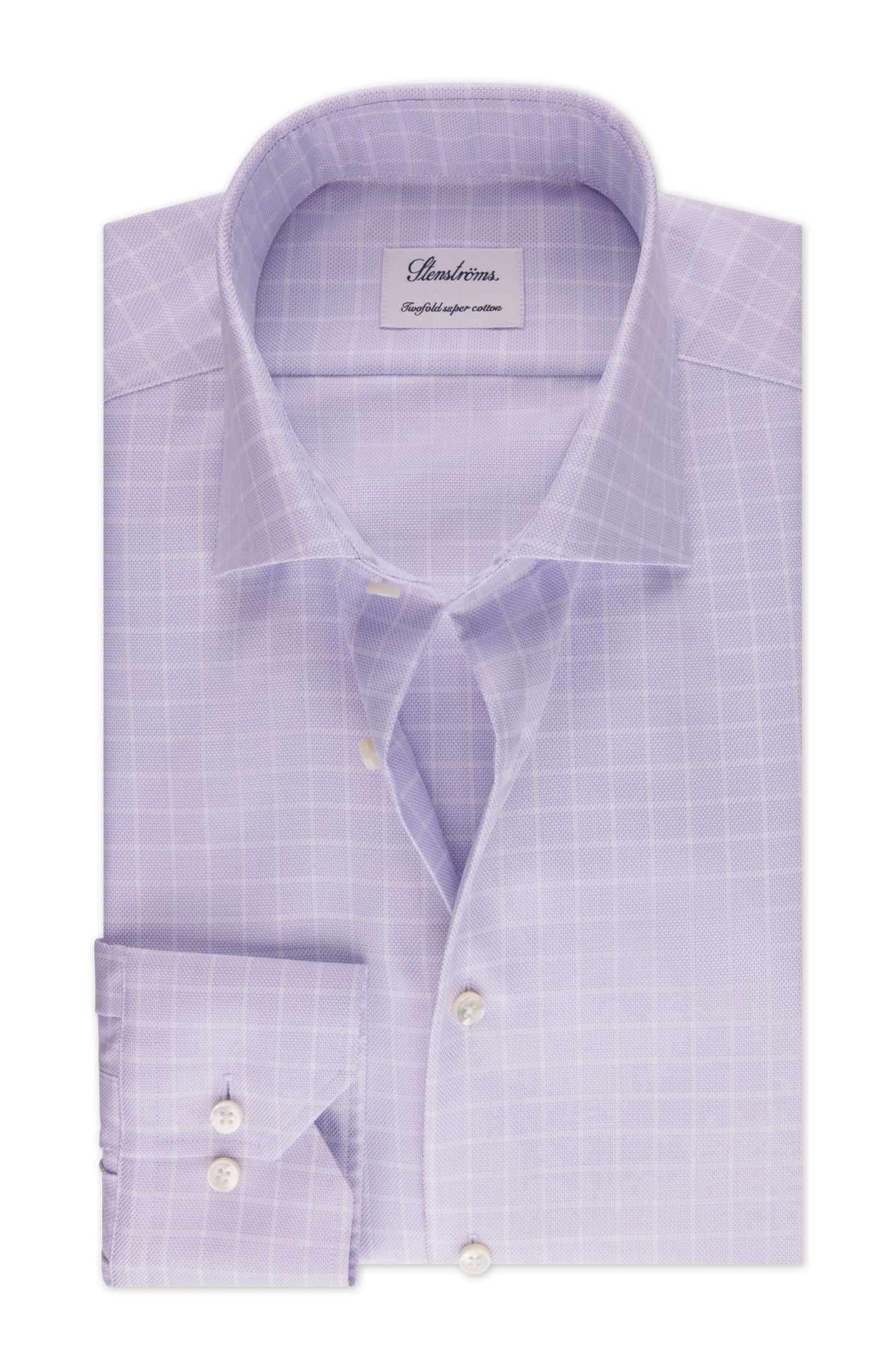 FITTED BODY/77, RM CUFF LIGHT PURPLE CHECK 1