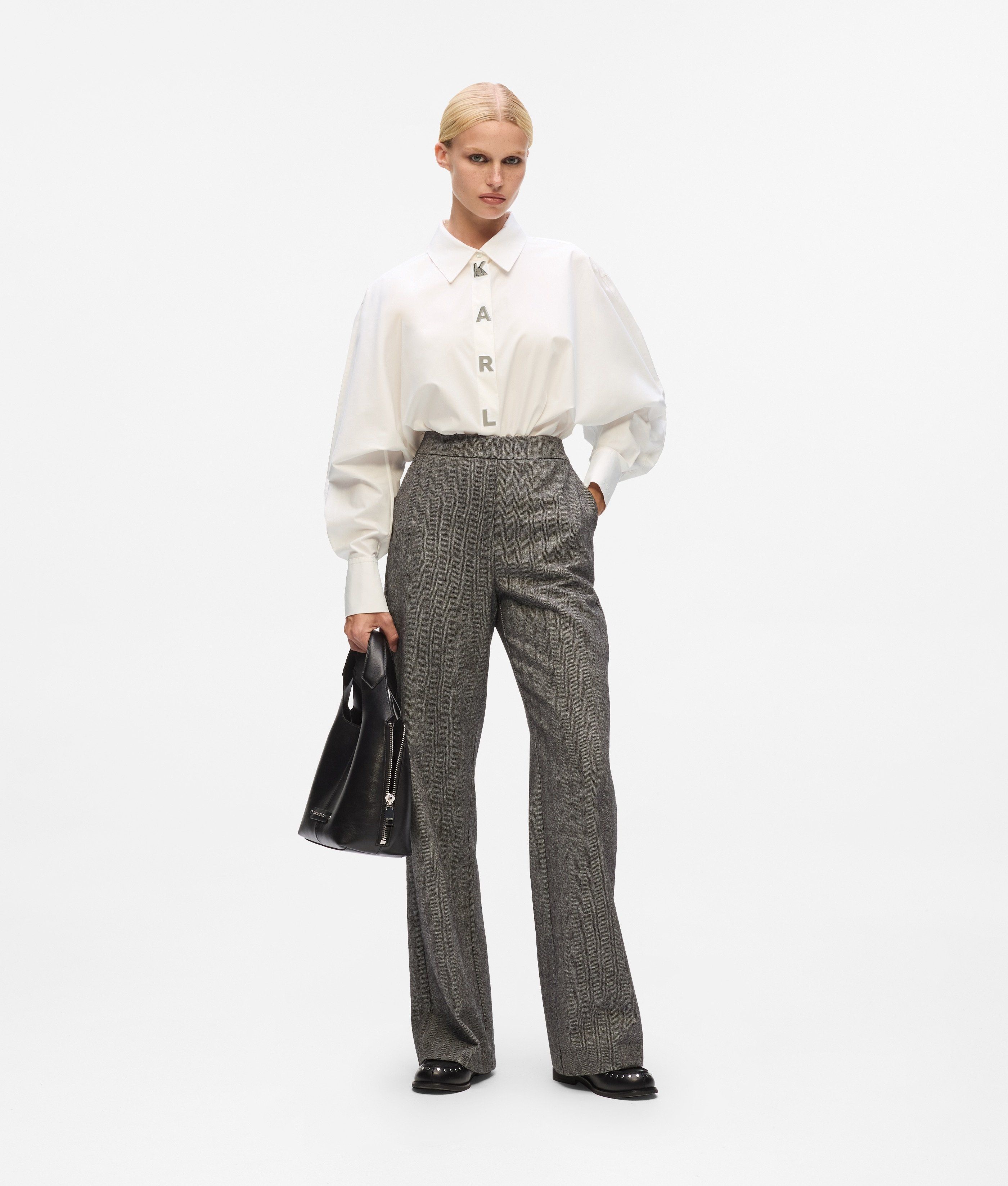 KARL SNAP FASHION POPLIN SHIRT WHITE 2