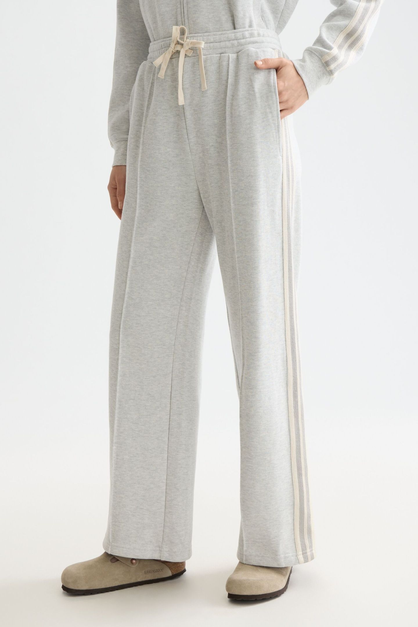 INTERLOCK SWEATPANTS LIGHT GREY MELANGE 4