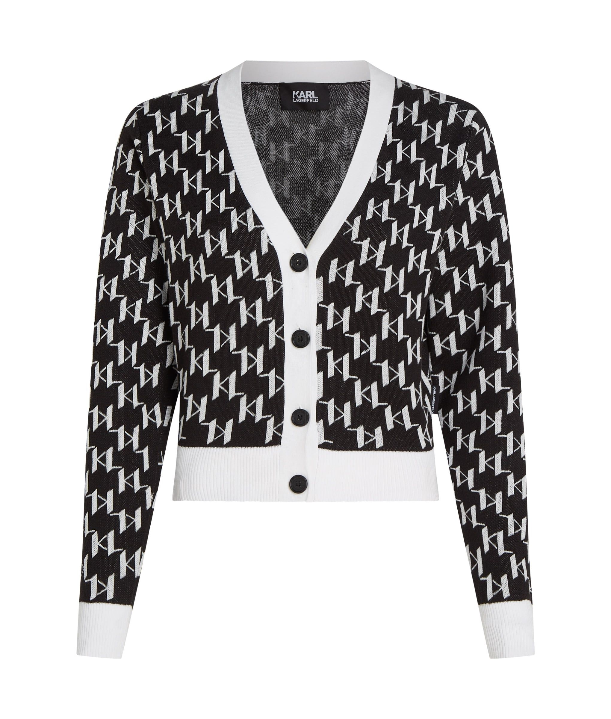 KL MONOGRAM SHORT CARDIGAN KL MONOGRAM BLACK/WHITE 5