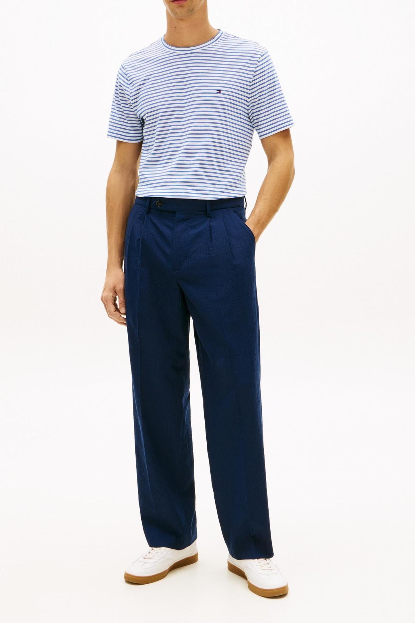 ESSENTIAL SEASONAL REGULAR FIT T-SHIRT WHITE/REGAL BLUE STRI 2