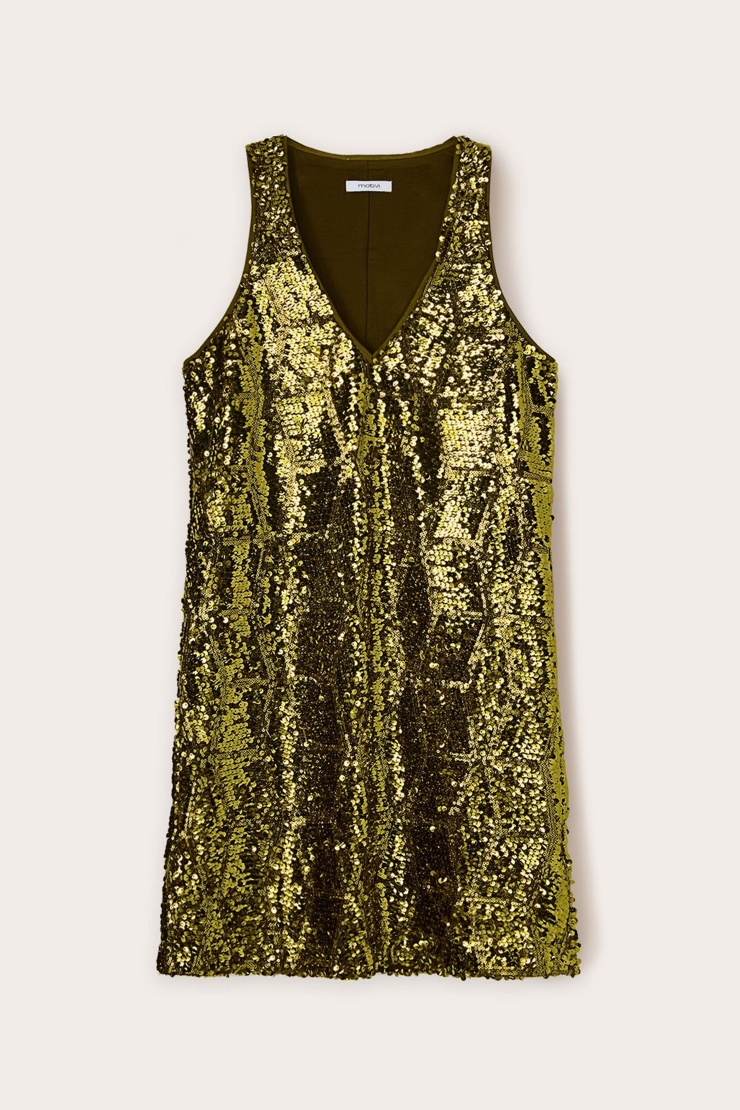 SEQUIN DRESS WITH GEOMETRIC DESIGN GREEN 4