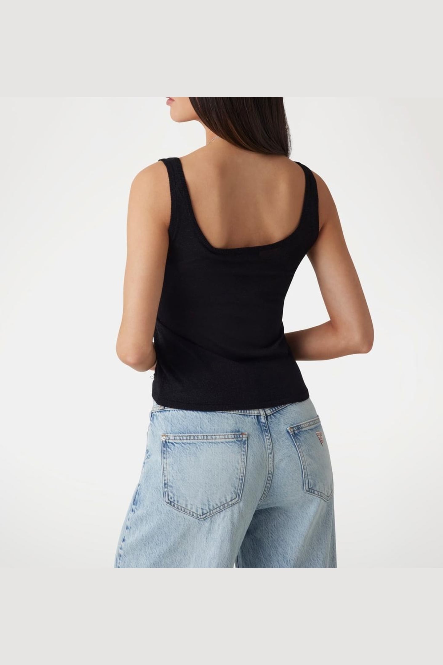 GUESS ECO NELLIE TANK TOP SWTR JET BLACK A996 2
