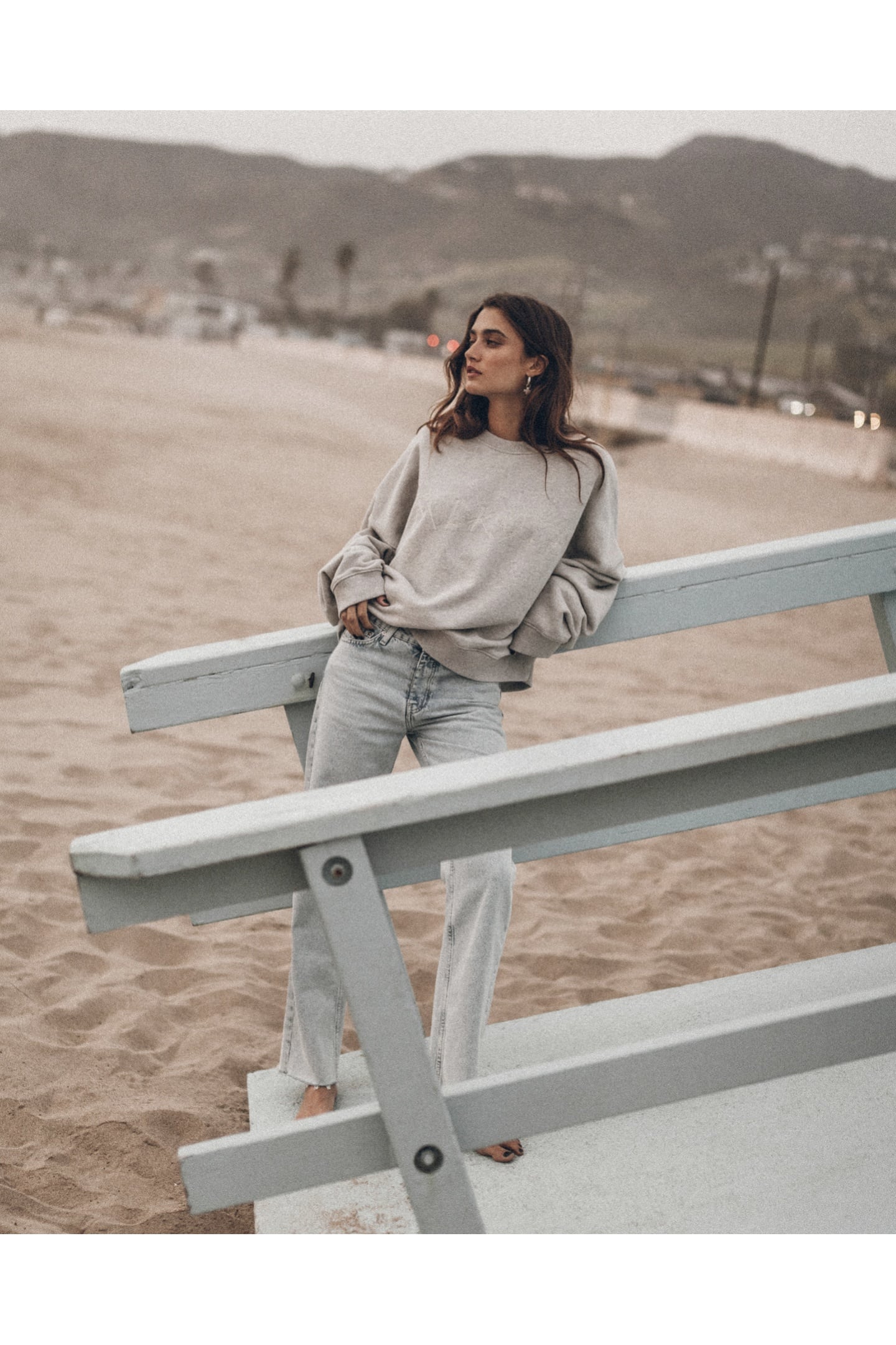 THE GREY EMBROIDERED STANDARD SWEATER 2