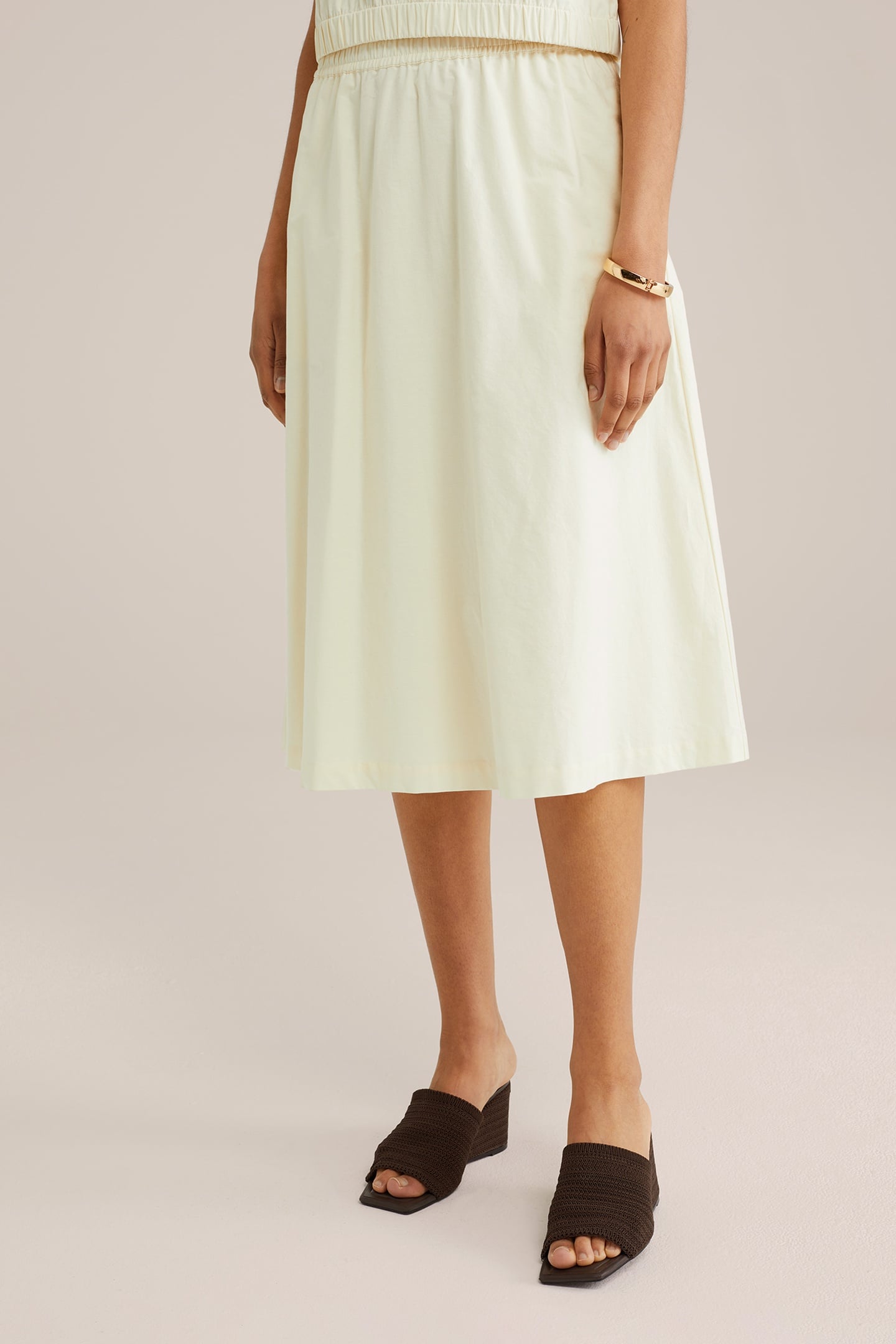 SKIRT MEDIUM LENGTH LIGHT YELLOW 1