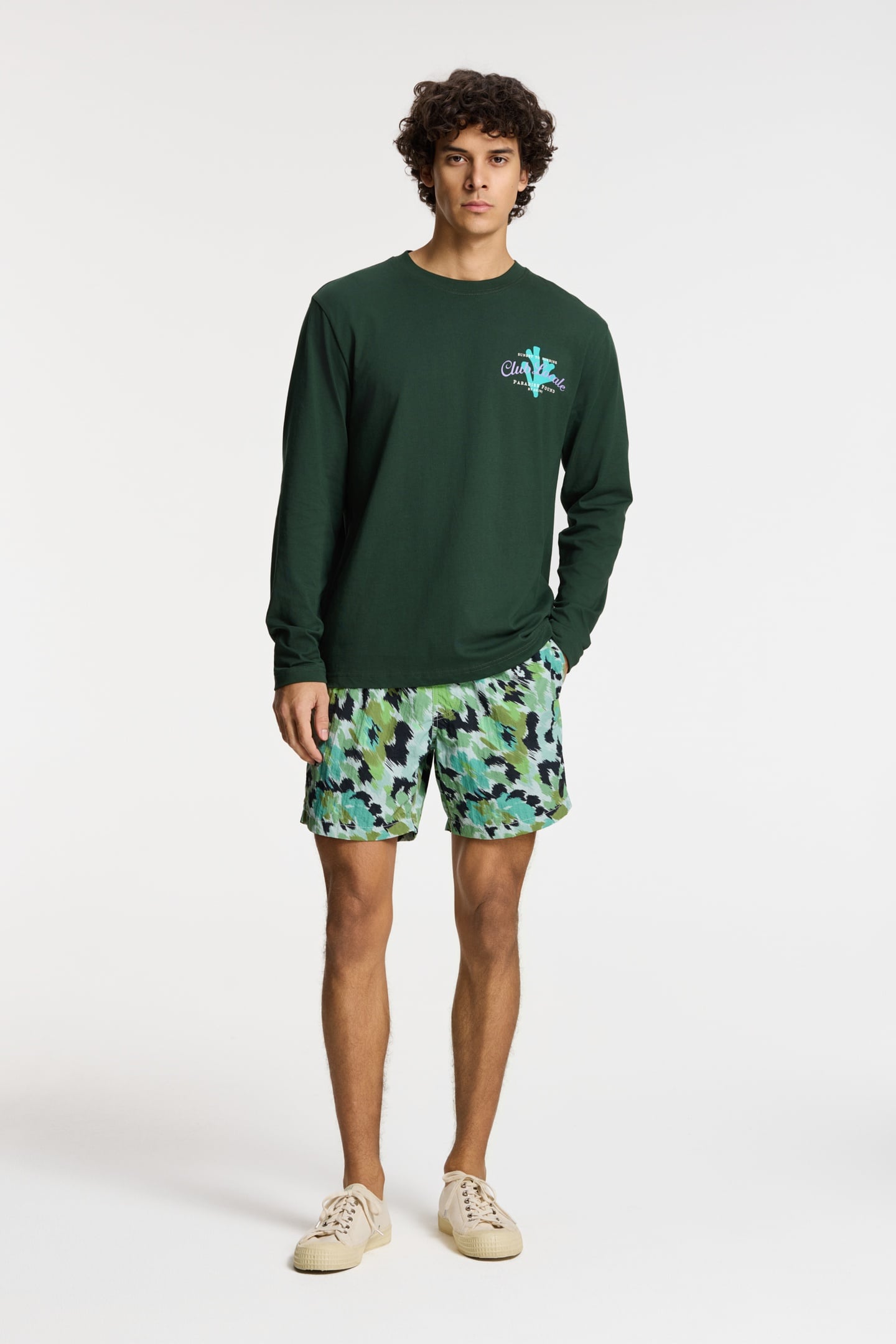 NICK QUICK DRY SWIM SHORTS 6 INCH DIGITAL CAMO GREEN DIGITAL 2