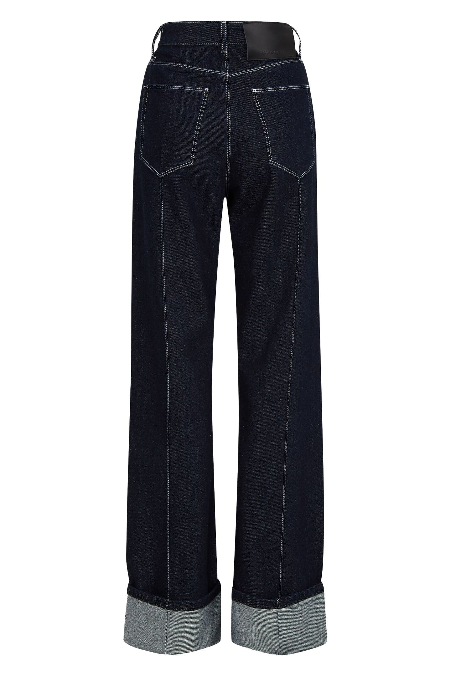WIDE LEG DENIM W/ PIN-TUCK DARK GREY 2