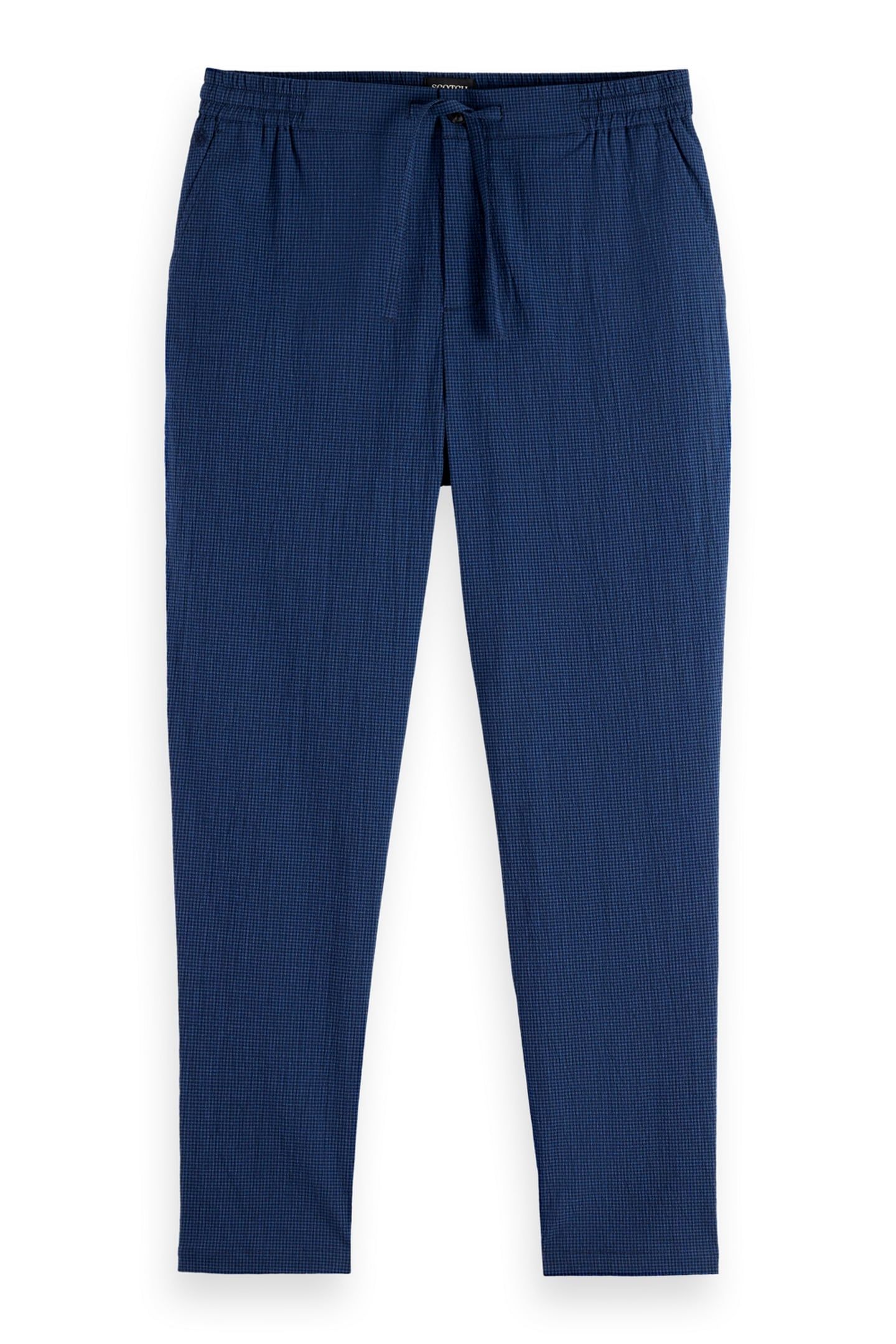 FINCH - COTTON BLEND SEERSUCKER TAPERED FIT JOGGER SKY CAPTA 1