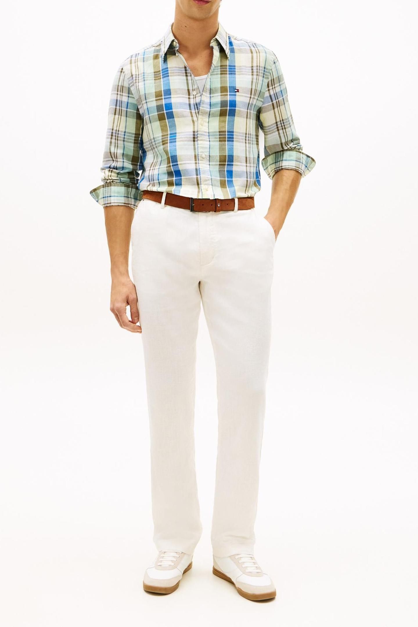 LINEN BLEND MADRAS SHIRT CITRONELLA/CHECK 2