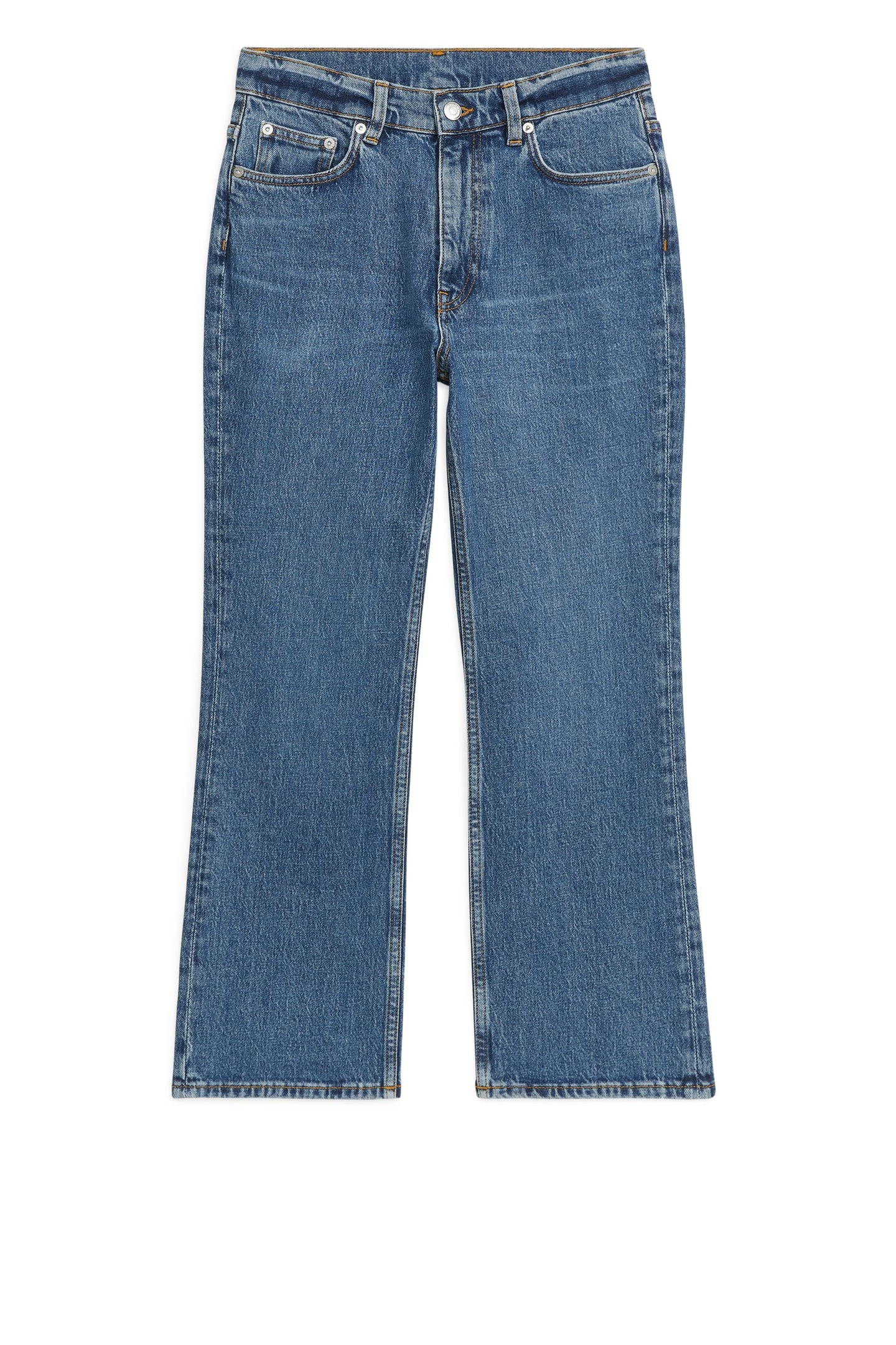 FERN CROPPED FLARED STRETCH BLUE 3
