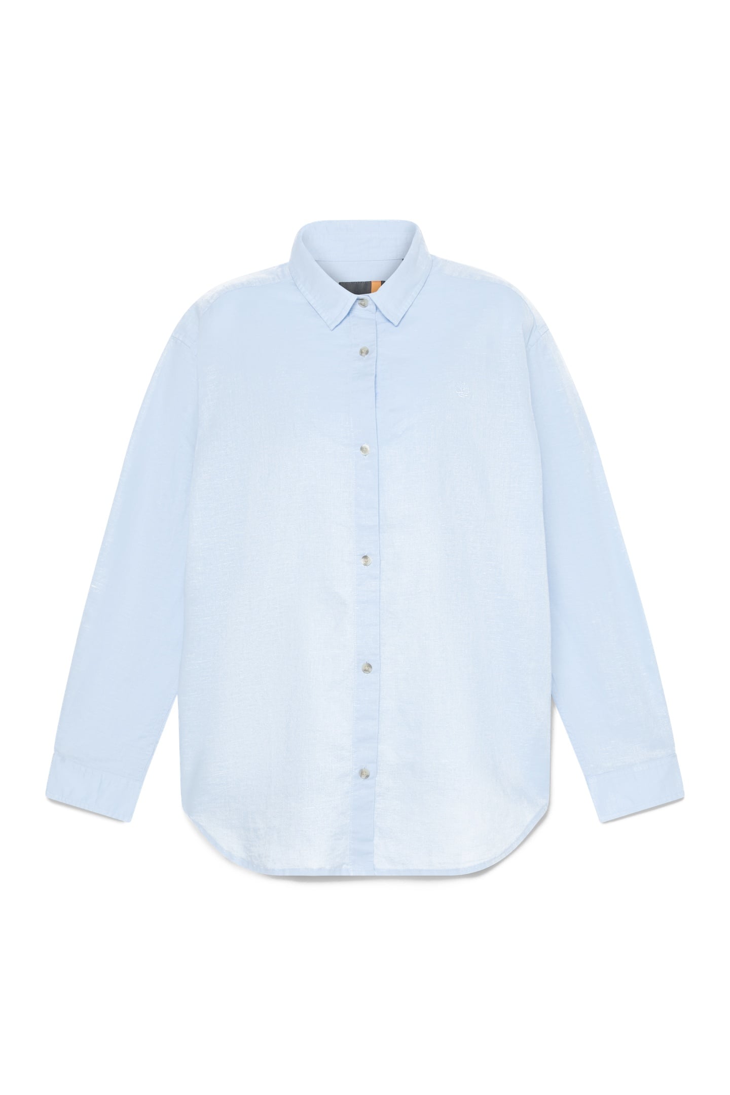 LINEN BLEND LONG-SLEEVE SHIRT MEDIUM BLUE 3