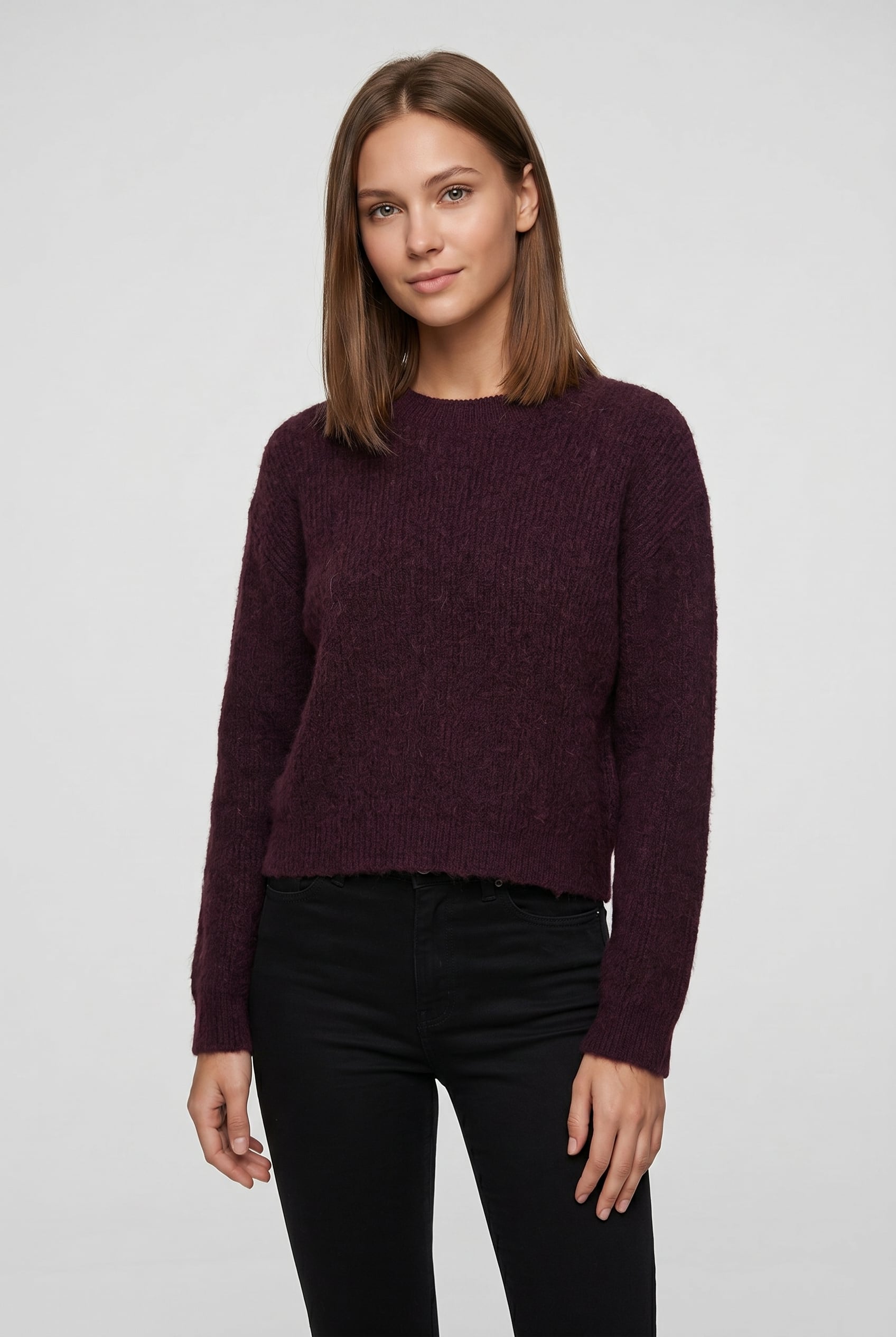 NOUS SOMMES LABELS – BENNIE ALPACA KNIT 2.0 BURGUNDY 1