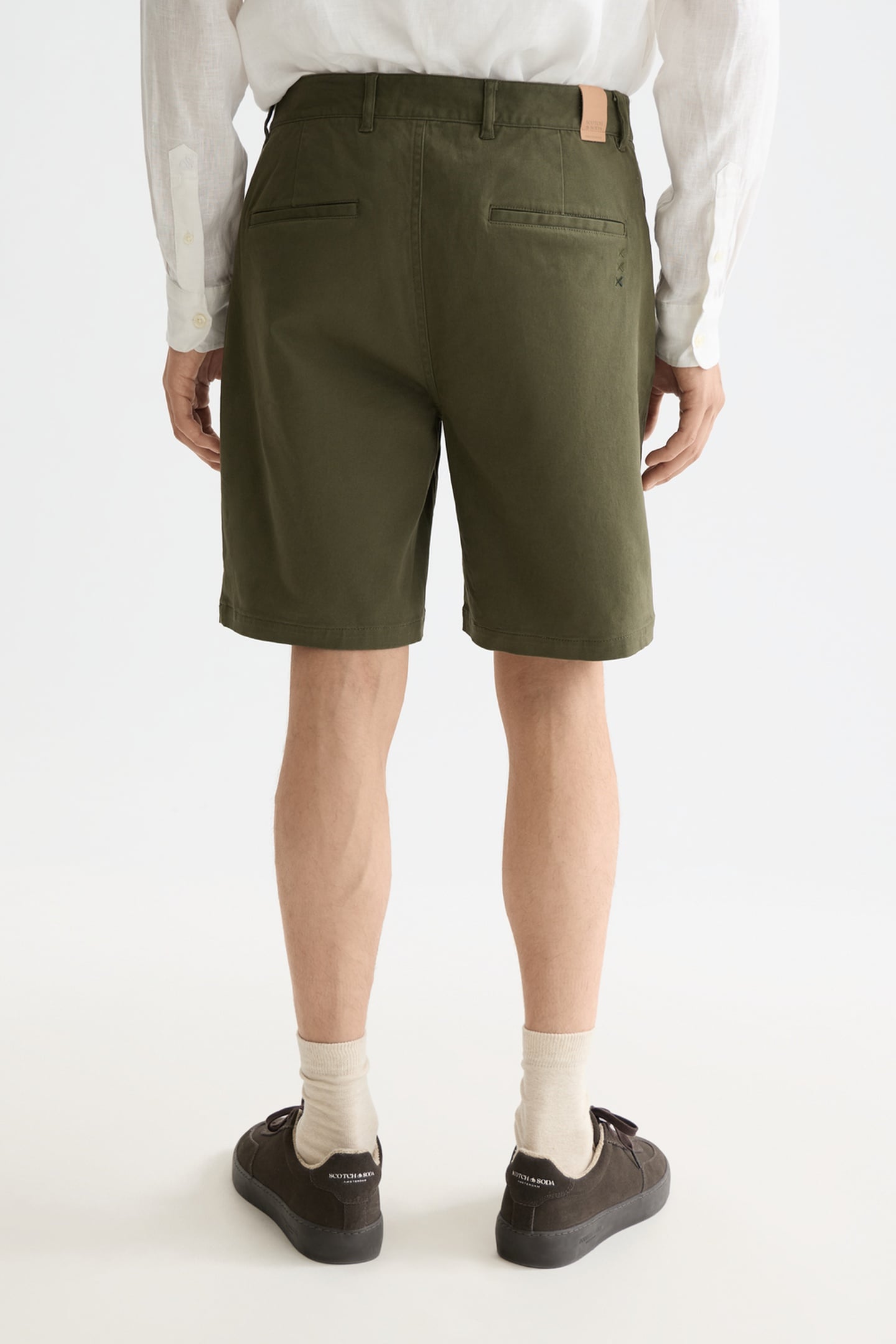 STUART COTTON-BLEND TWILL REGULAR-FIT SHORT KHAKI 3