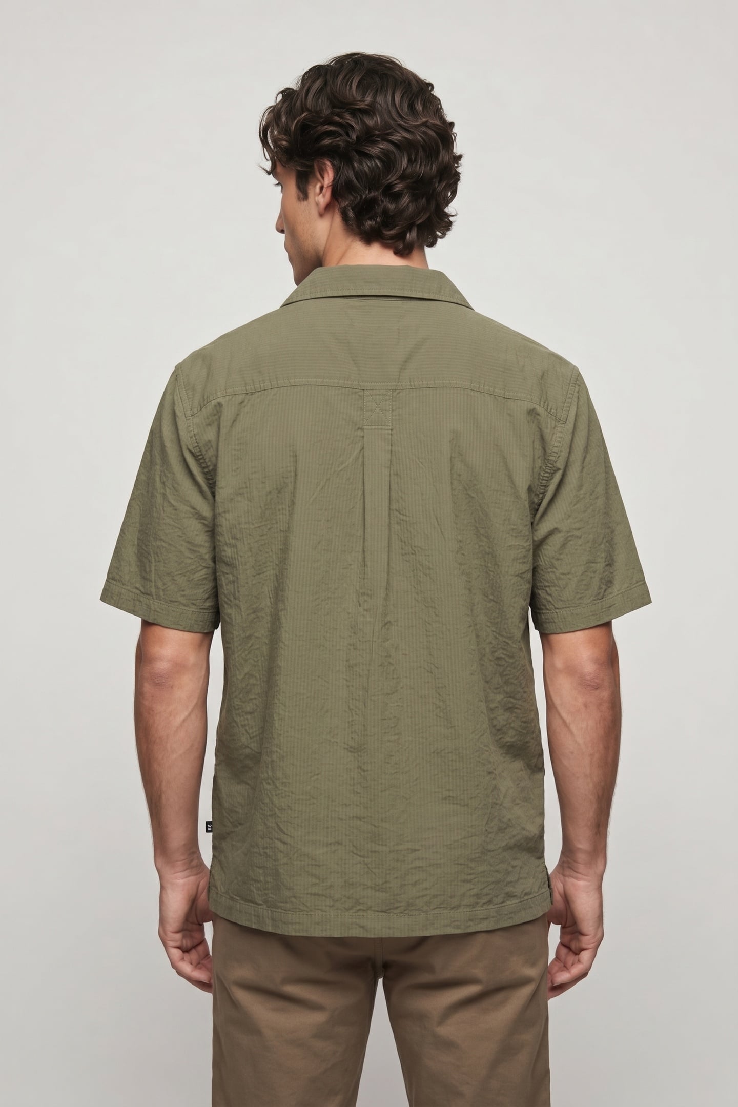 SS SEERSUCKER RESORT SHIRT MEDIUM GREEN 3
