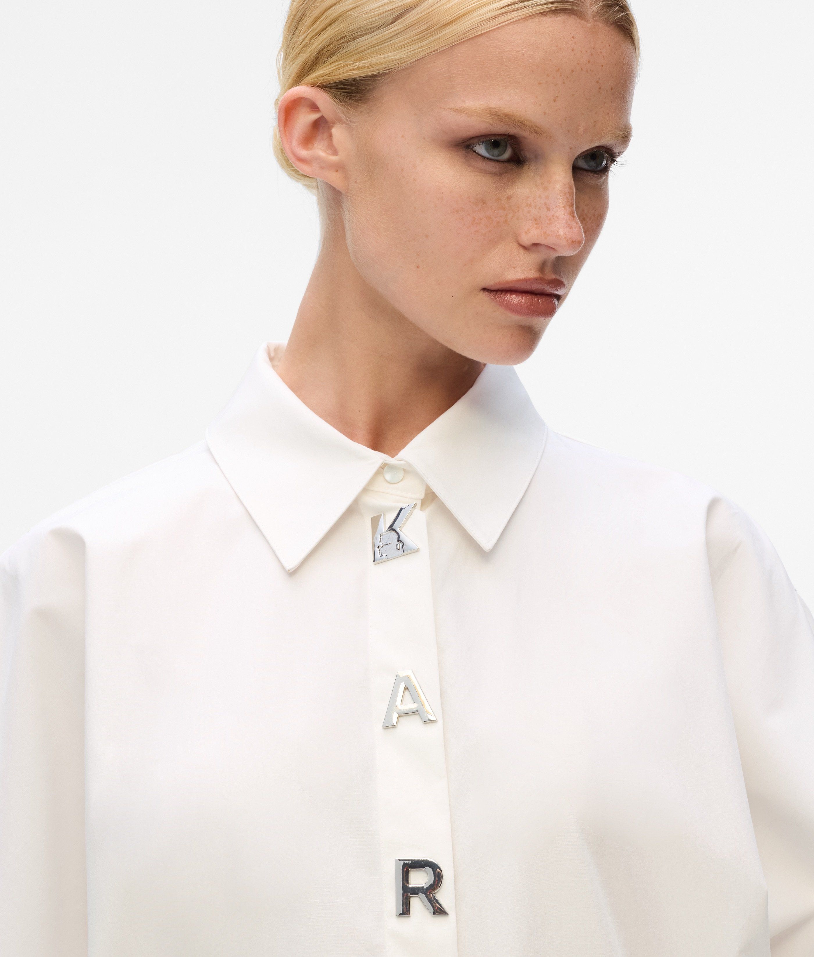 KARL SNAP FASHION POPLIN SHIRT WHITE 6