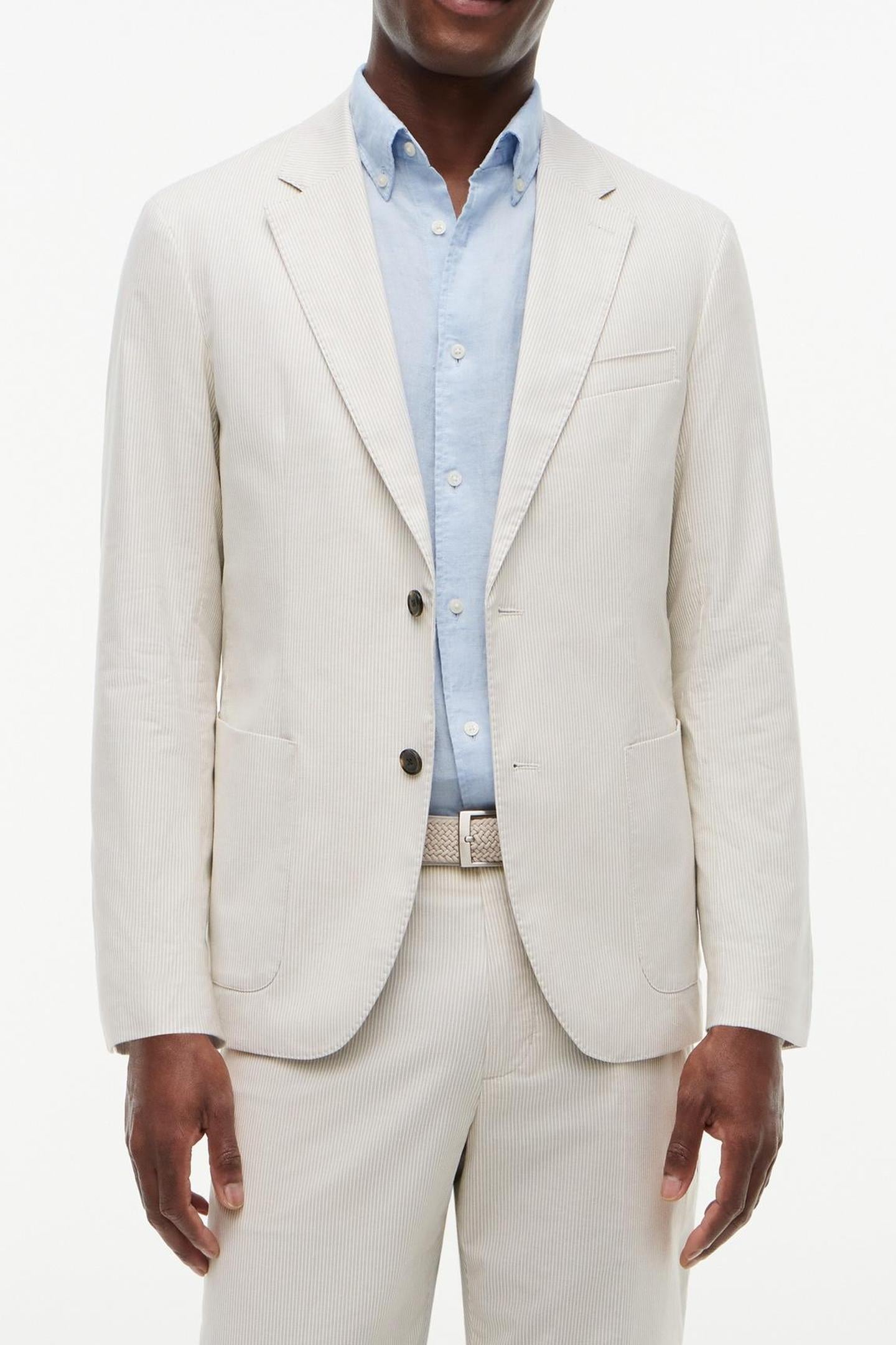 DC DOBBY TEXTURE BLAZER SANDALWOOD 1