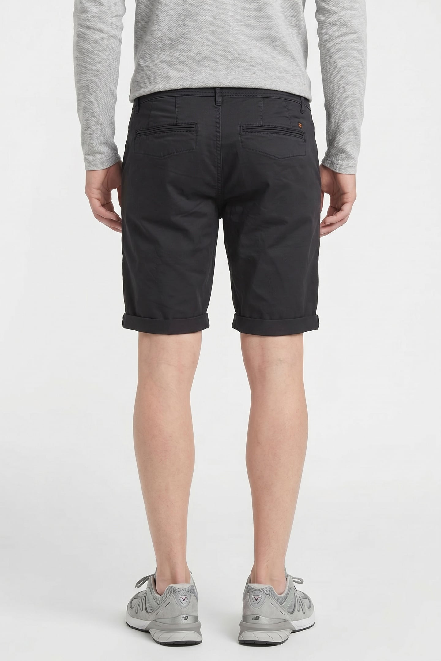 SHORT CHINO GARMENT DYED TWILL STRETCH BLACK 2