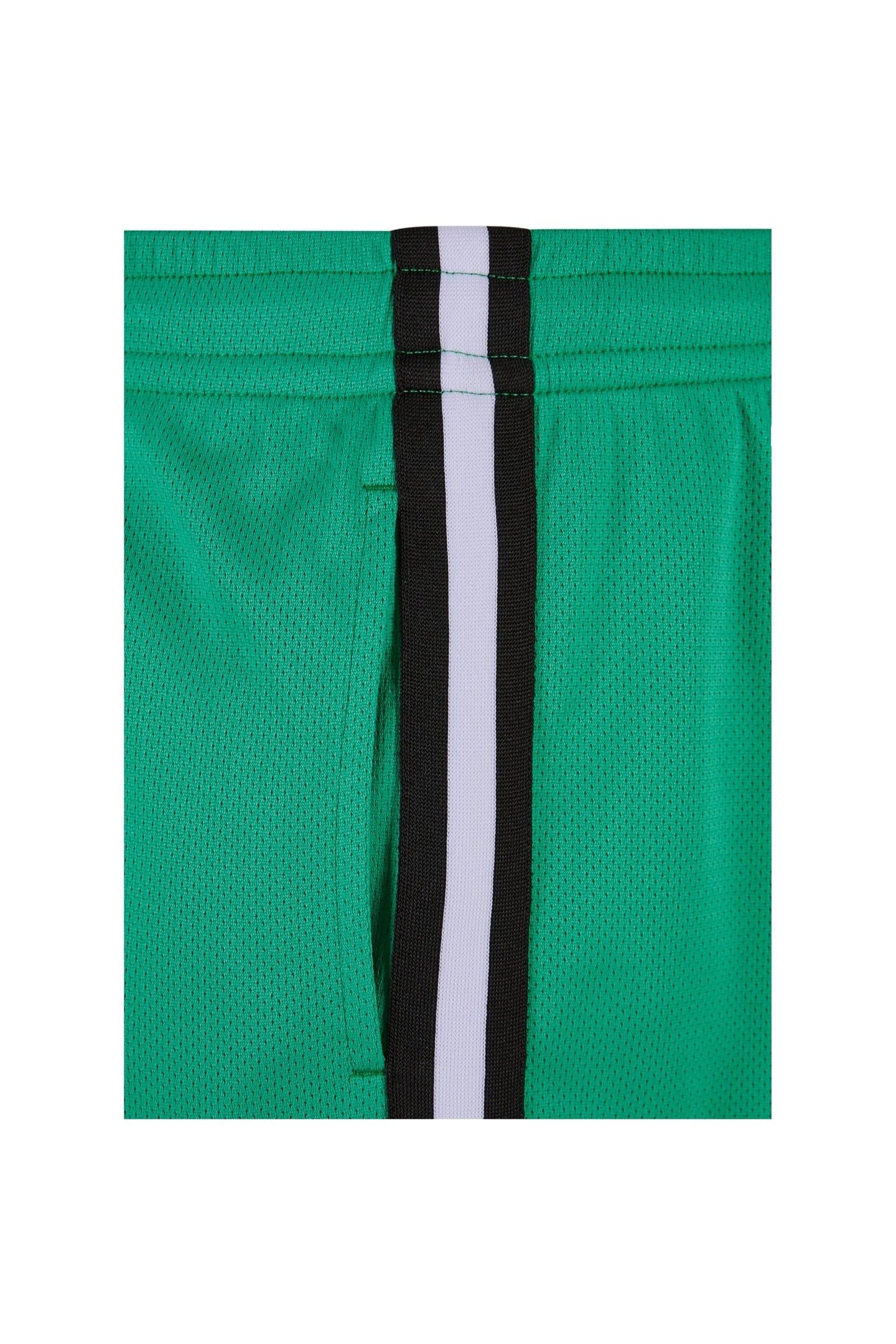 STRIPES MESH SHORTS FERNGREEN/BLACK/WHITE 5