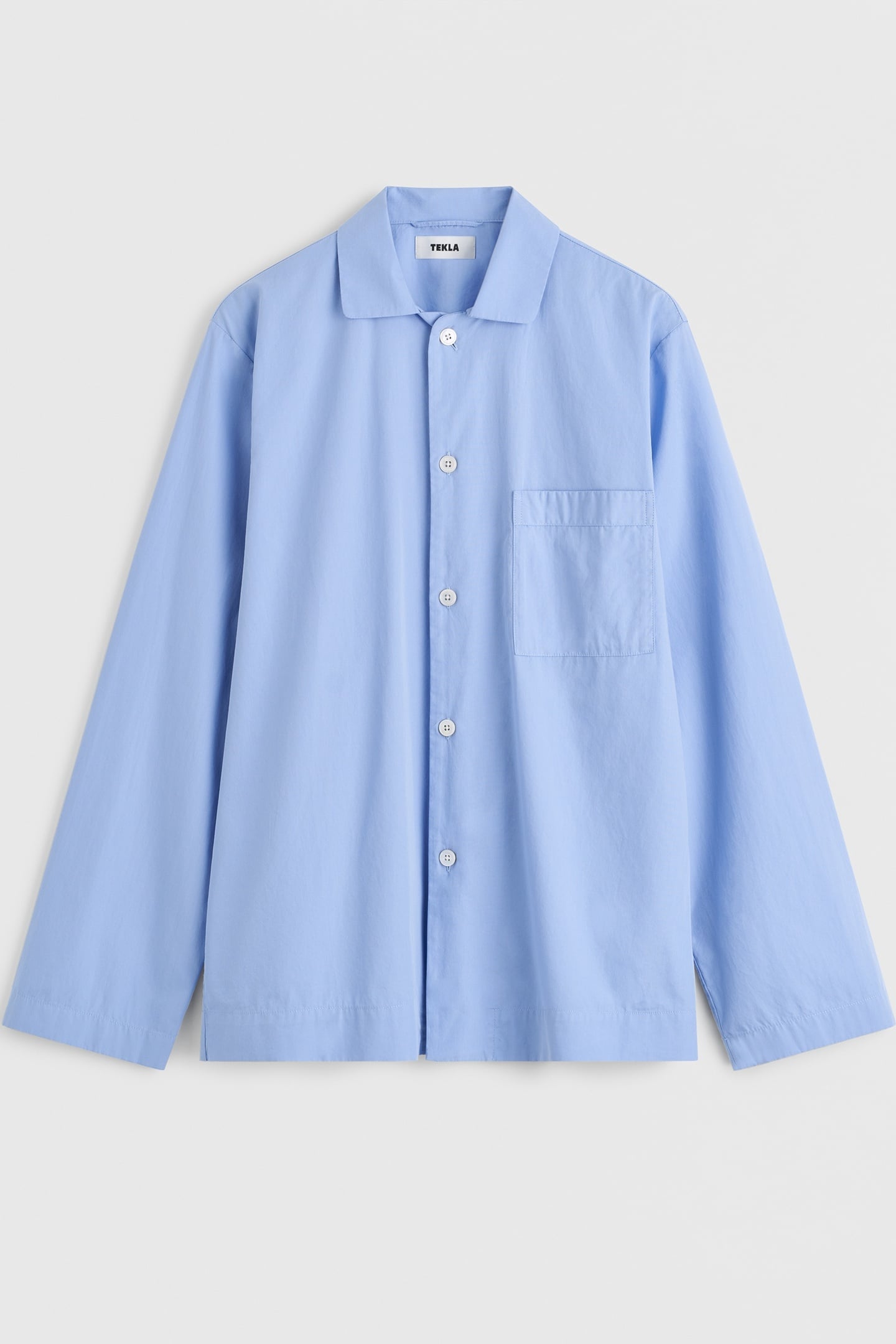 UNISEX POPLIN, PYJAMAS SHIRT CORNFLOWER BLUE 2