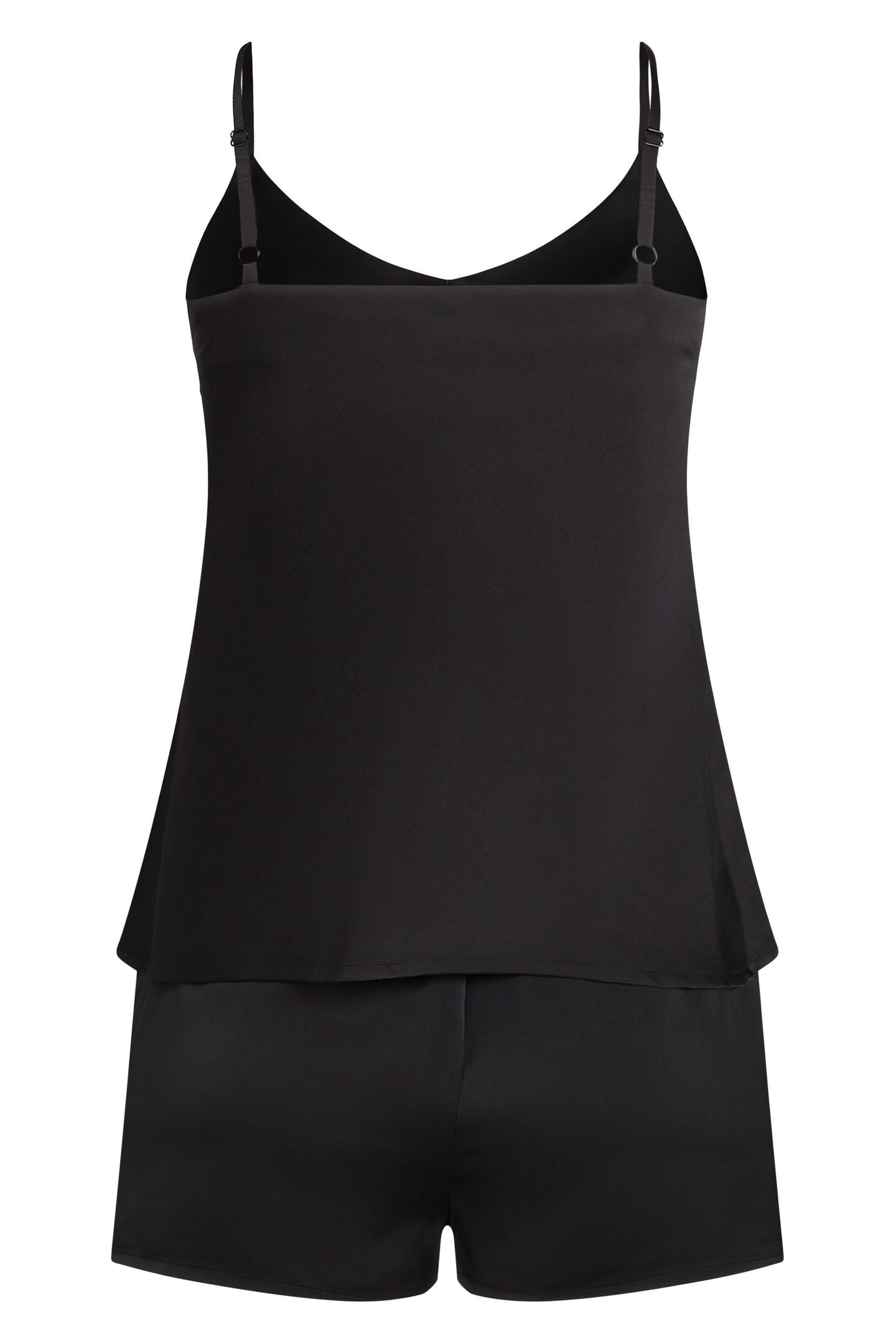 ESSENTIAL LOGO SATIN PJ SET BLACK 6