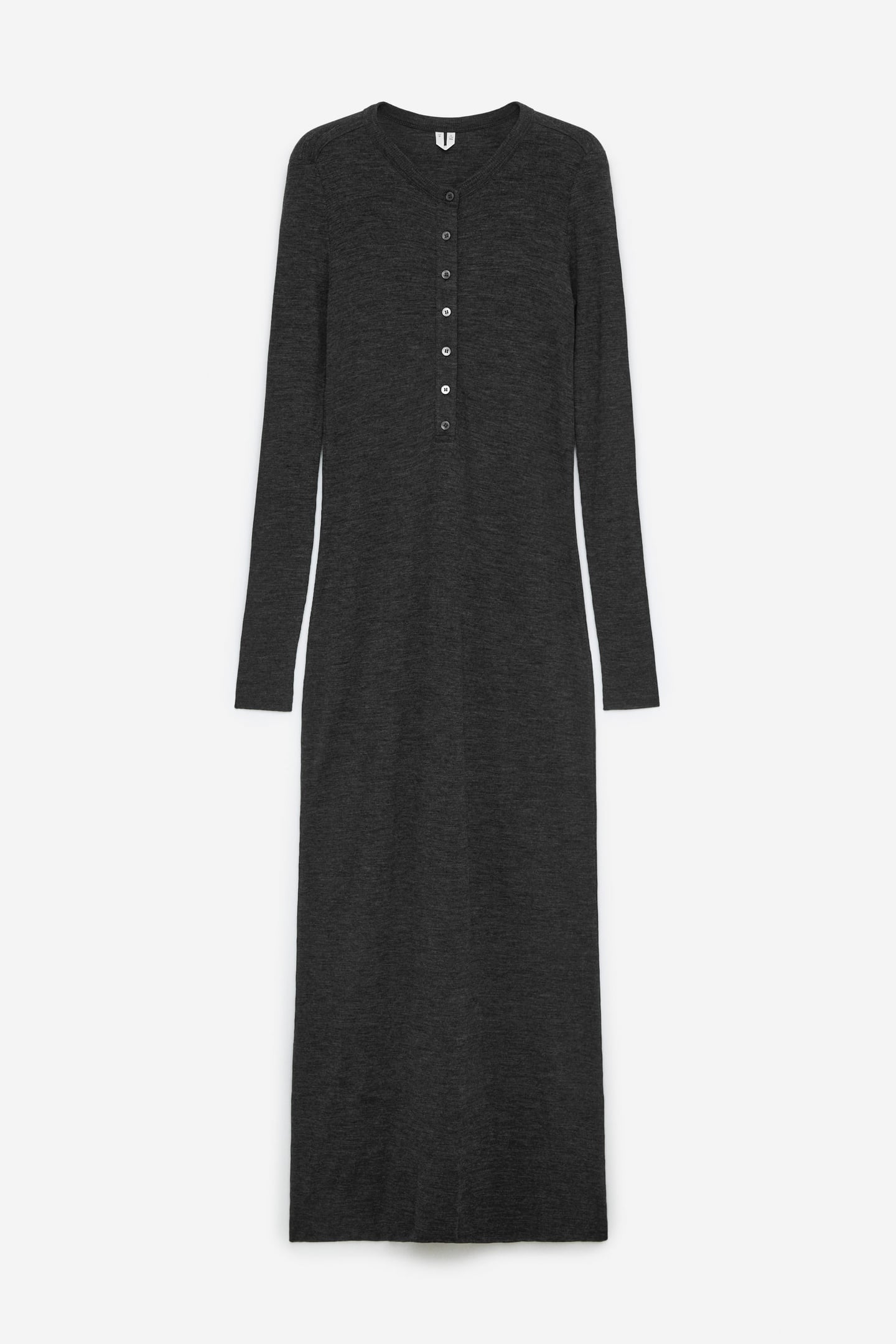 ONA HEAVY WOOL RIB DRESS GREY 3
