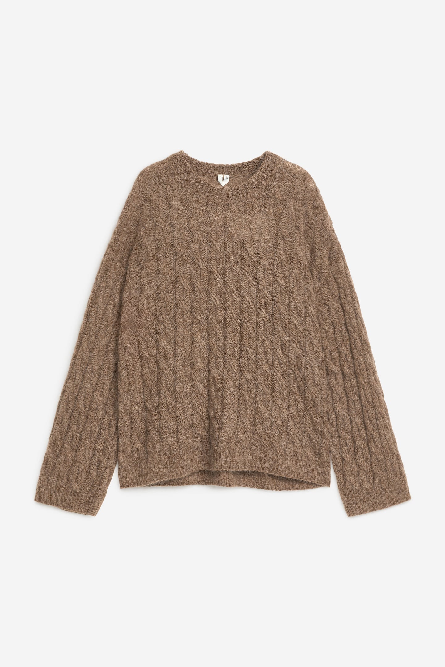 STRAUSS CABLE SWEATER BEIGE 3