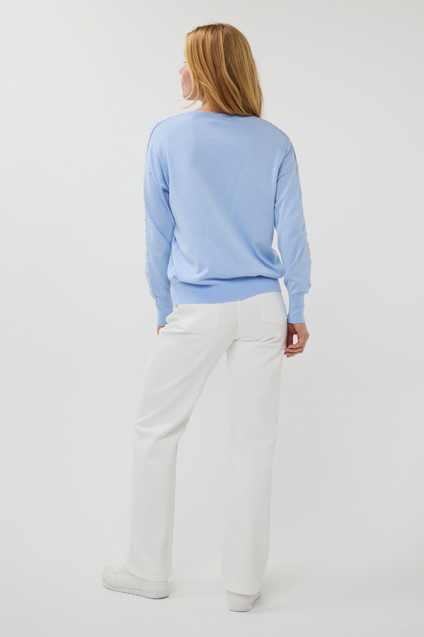 SWEATER OVERSIZED BASIC KNIT SKY BLUE 3