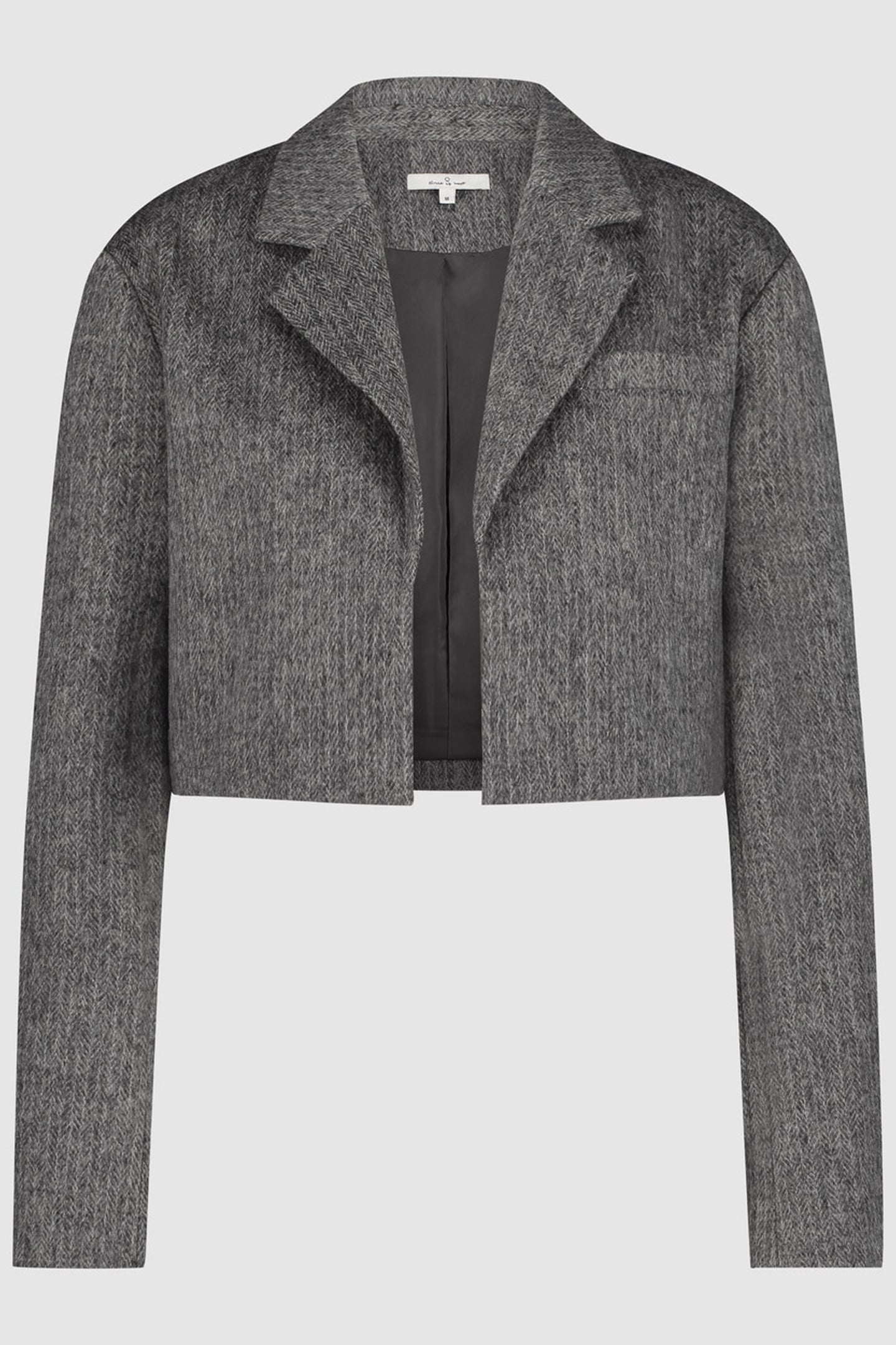 LAURA BLAZER HERRINGBONE GREY 1