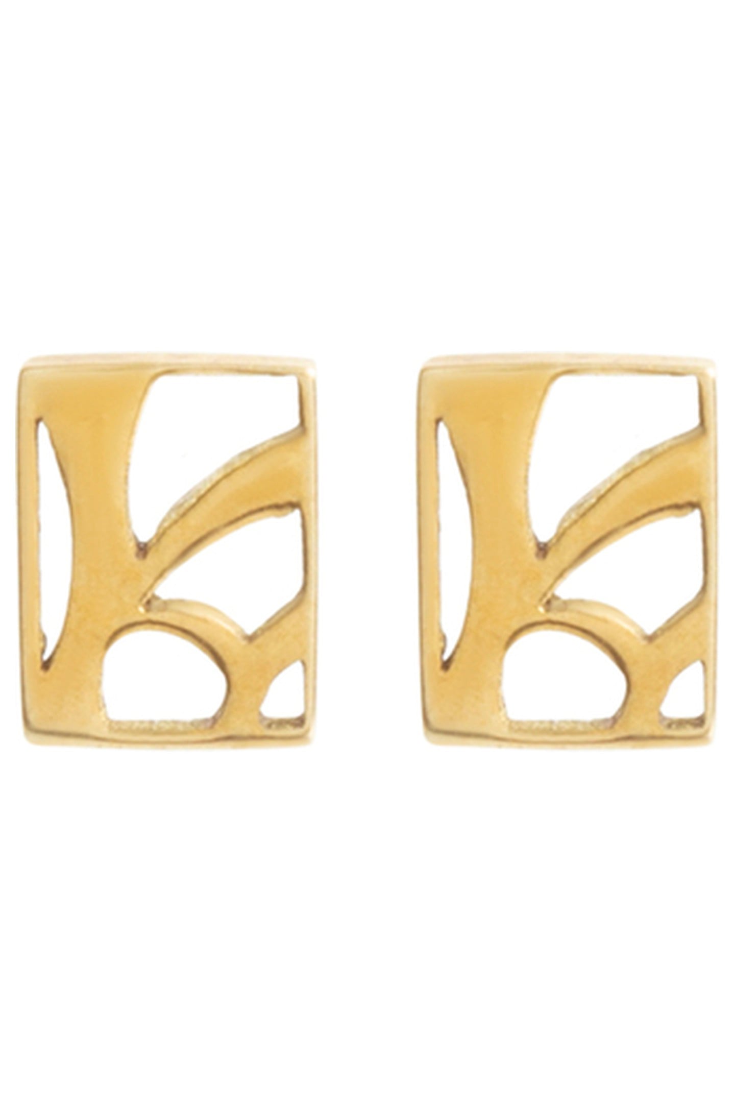 MONOGRAM EARRINGS GOLD 2