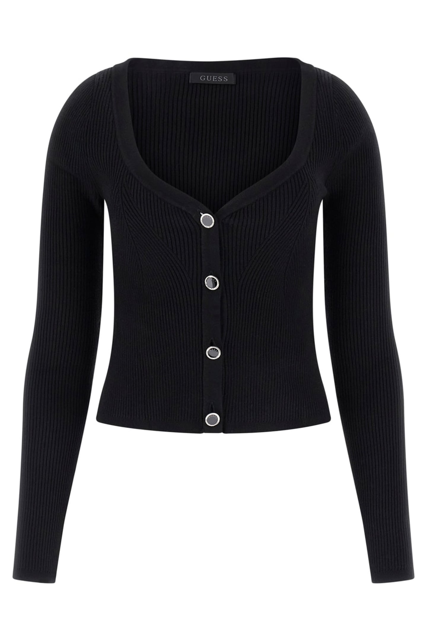 GUESS ECO KATELYN VN LS CARDI JET BLACK A996 3