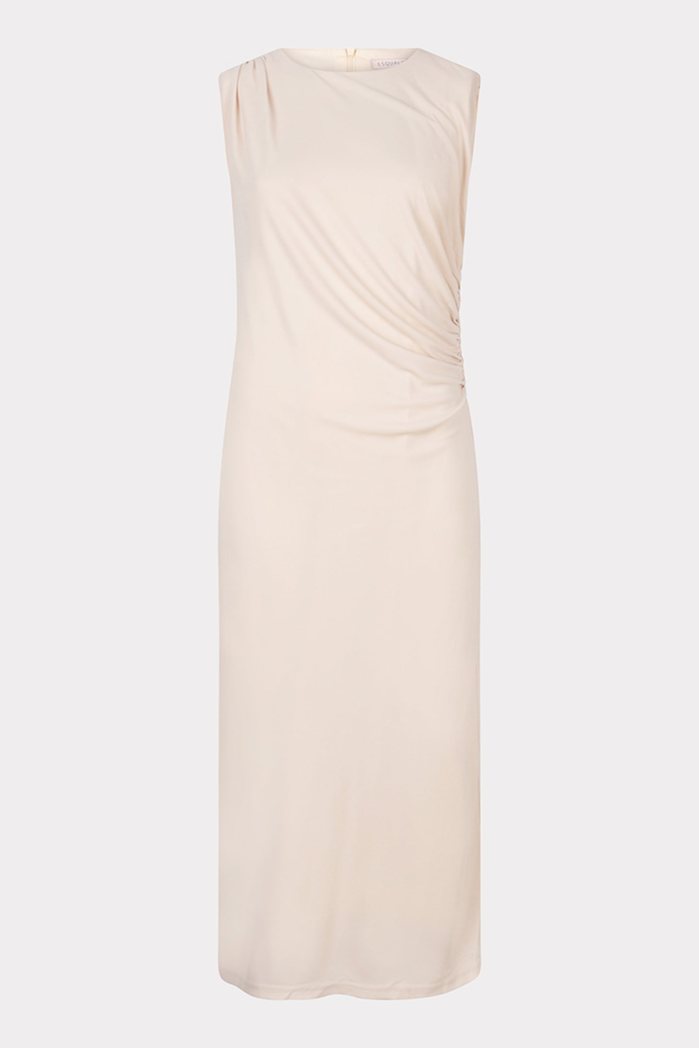 DRESS LONG SLV/LSS GATHERING SAND 4