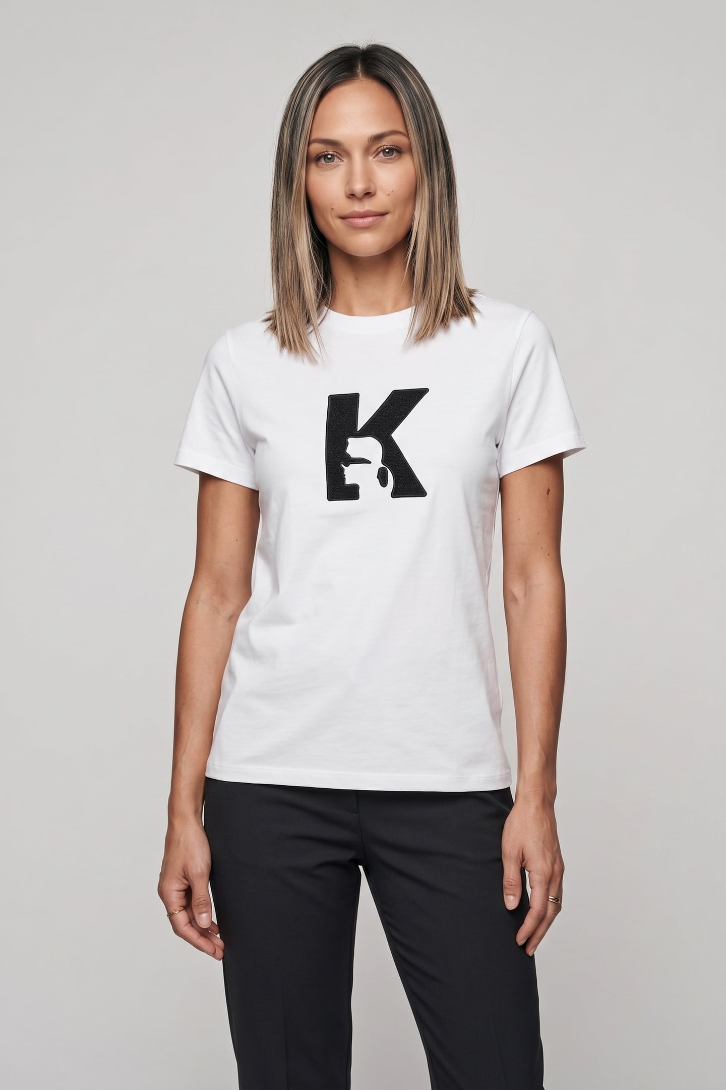 K LOGO BOUCLE T-SHIRT WHITE 1