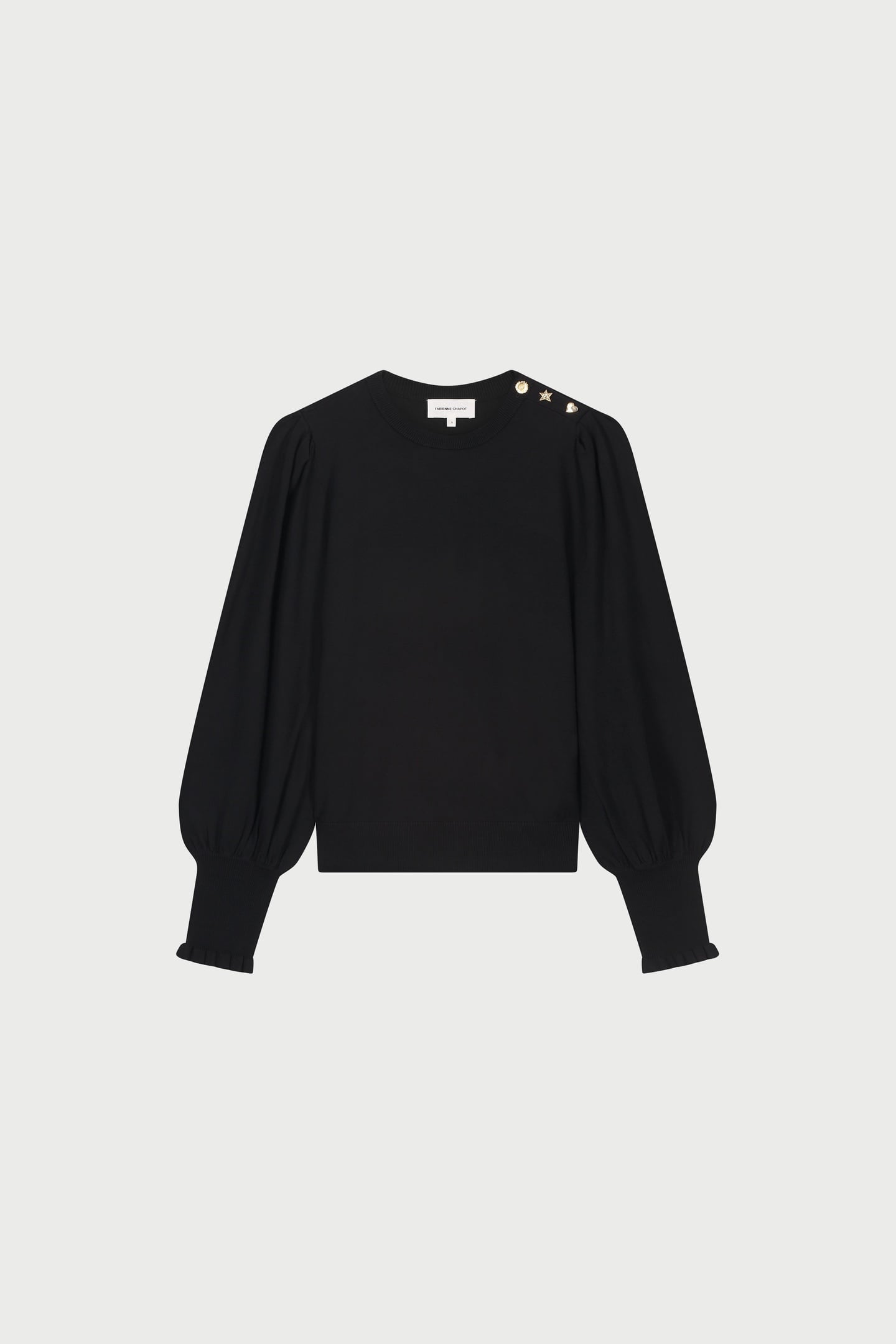 MOLLY BALLOON PULLOVER BLACK 4
