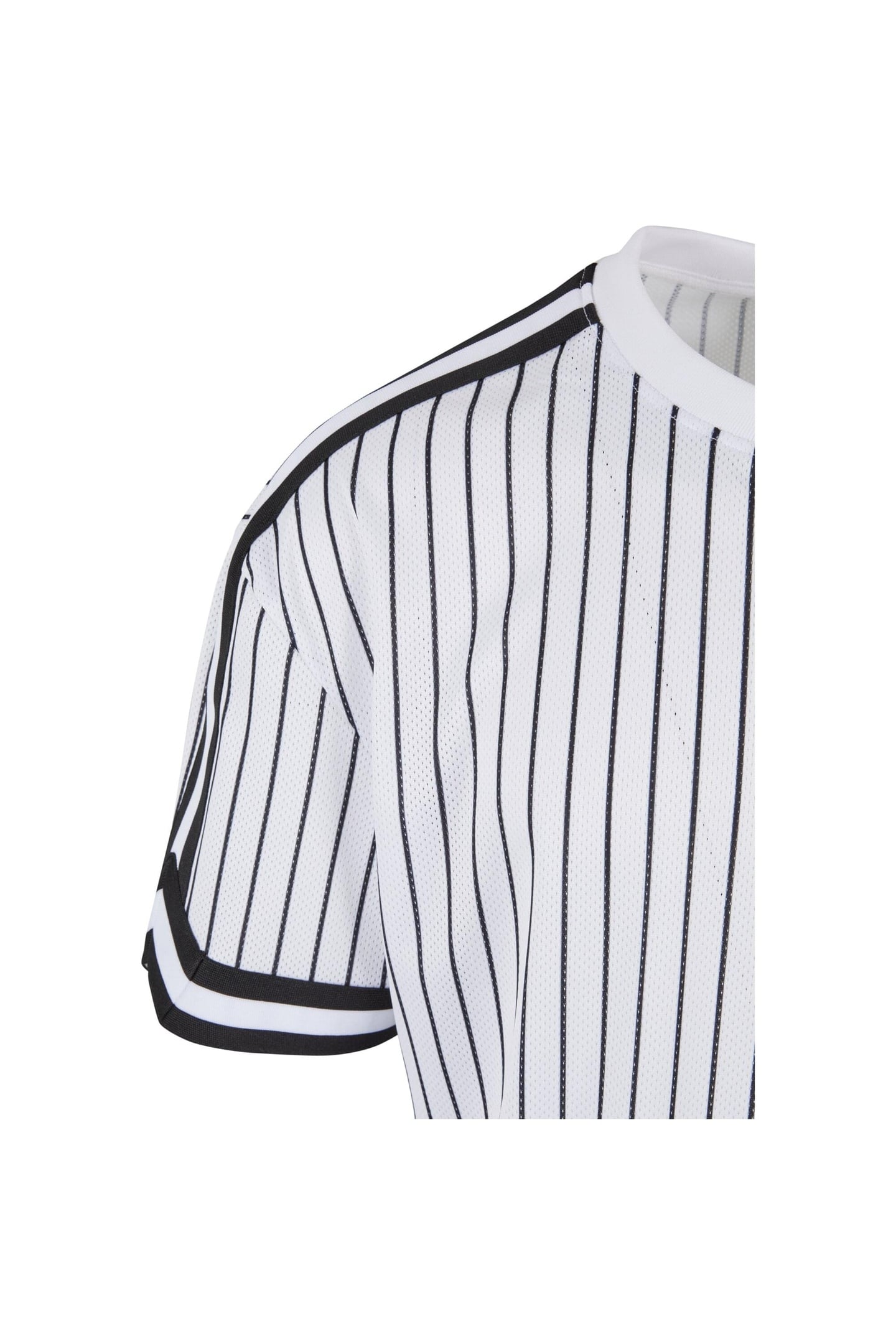 OVERSIZED STRIPED MESH TEE WHITE/BLACK 3