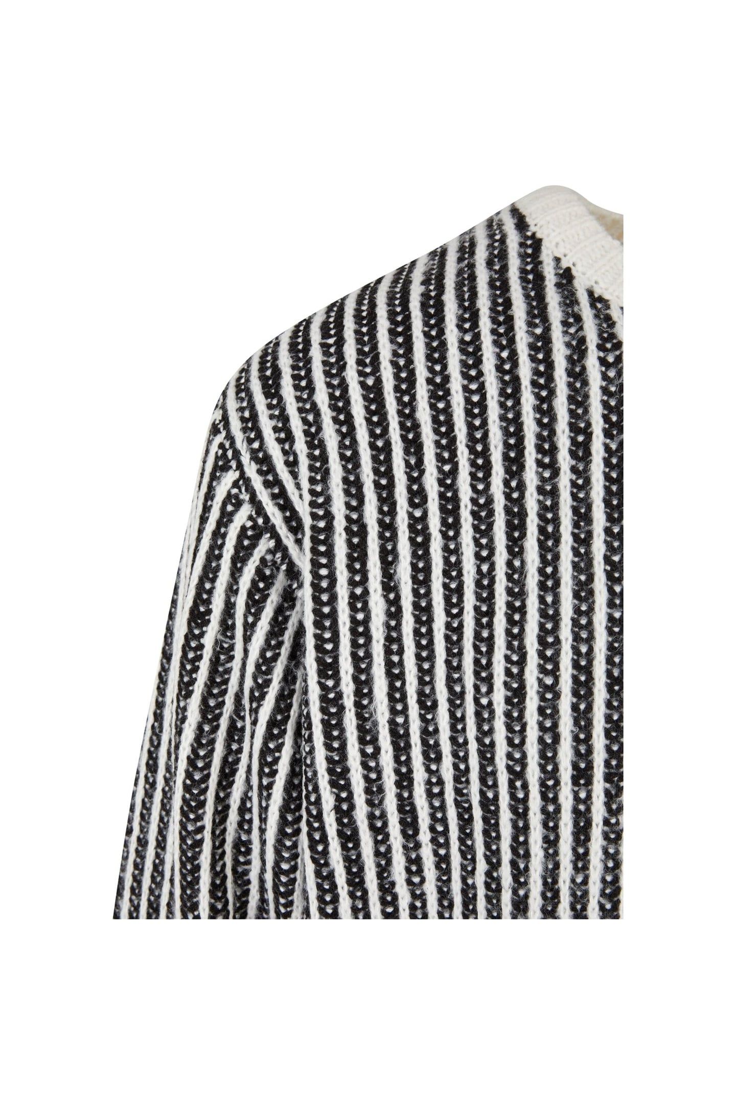 OVERSIZED TWO TONE SWEATER WHITESAND/BLACK 4