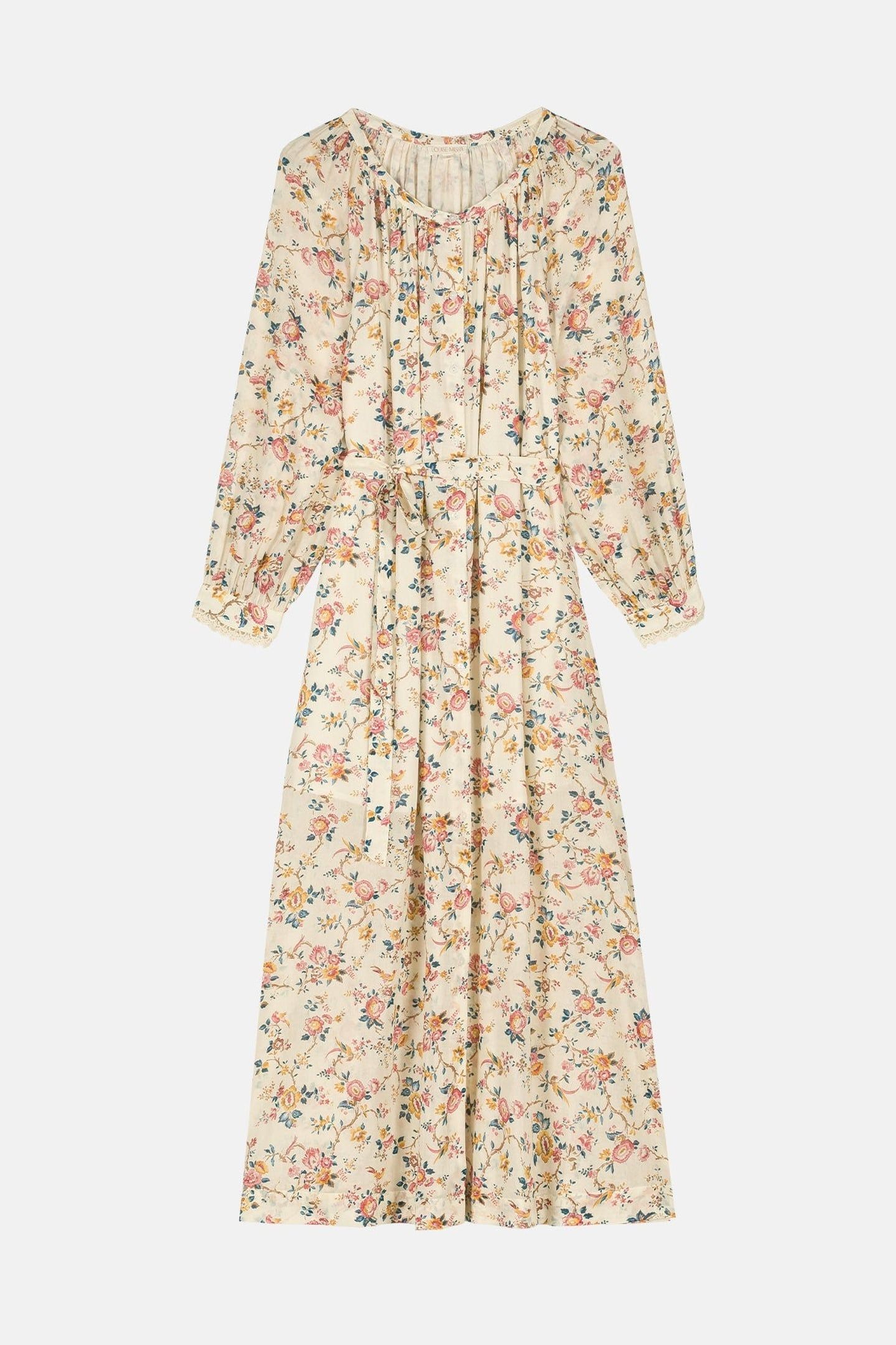 DRESS CILONA CREAM RETRO GARDEN 4