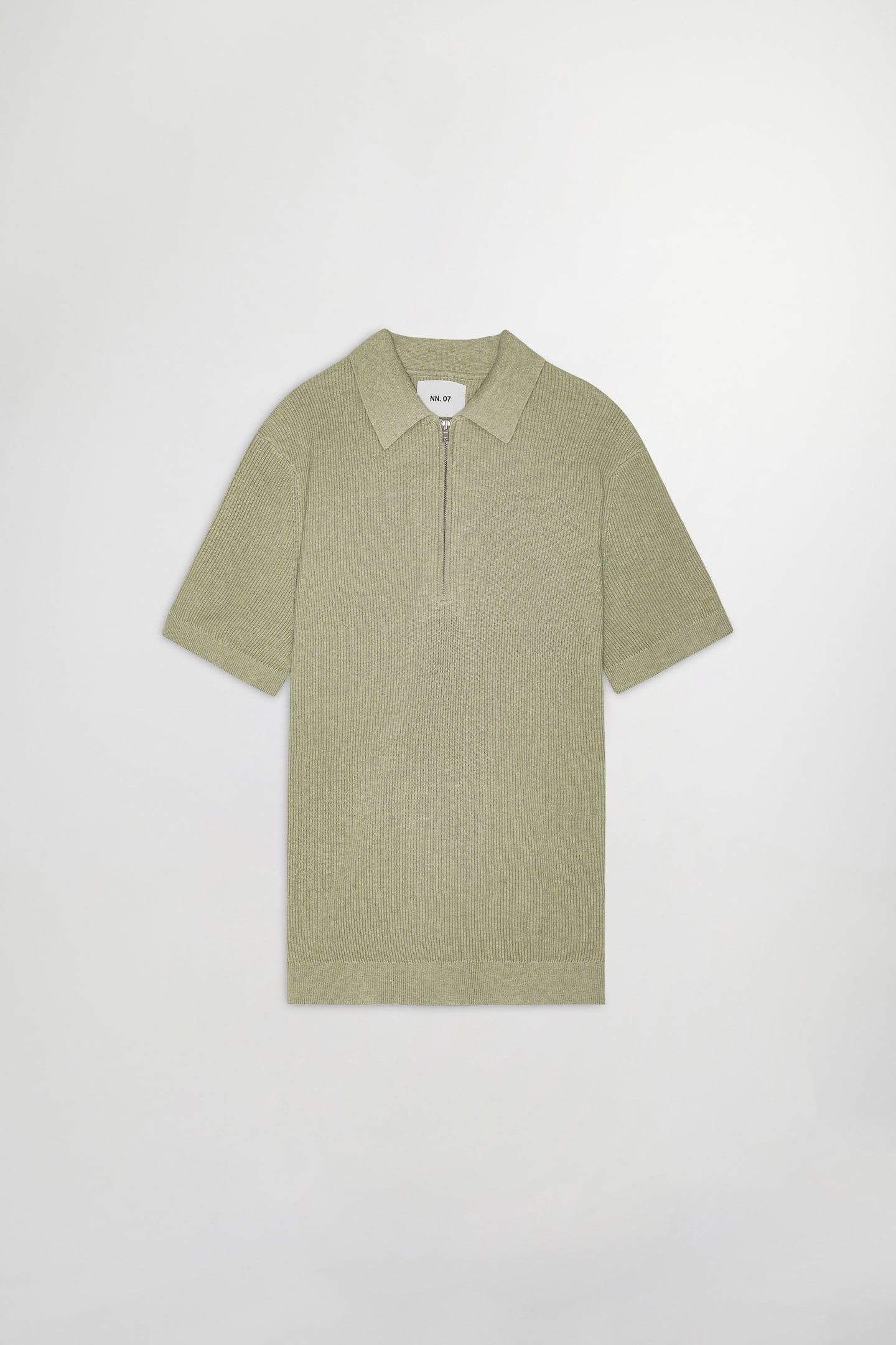 HANSIE SS ZIP 6600 KNIT SAGE GREEN 4
