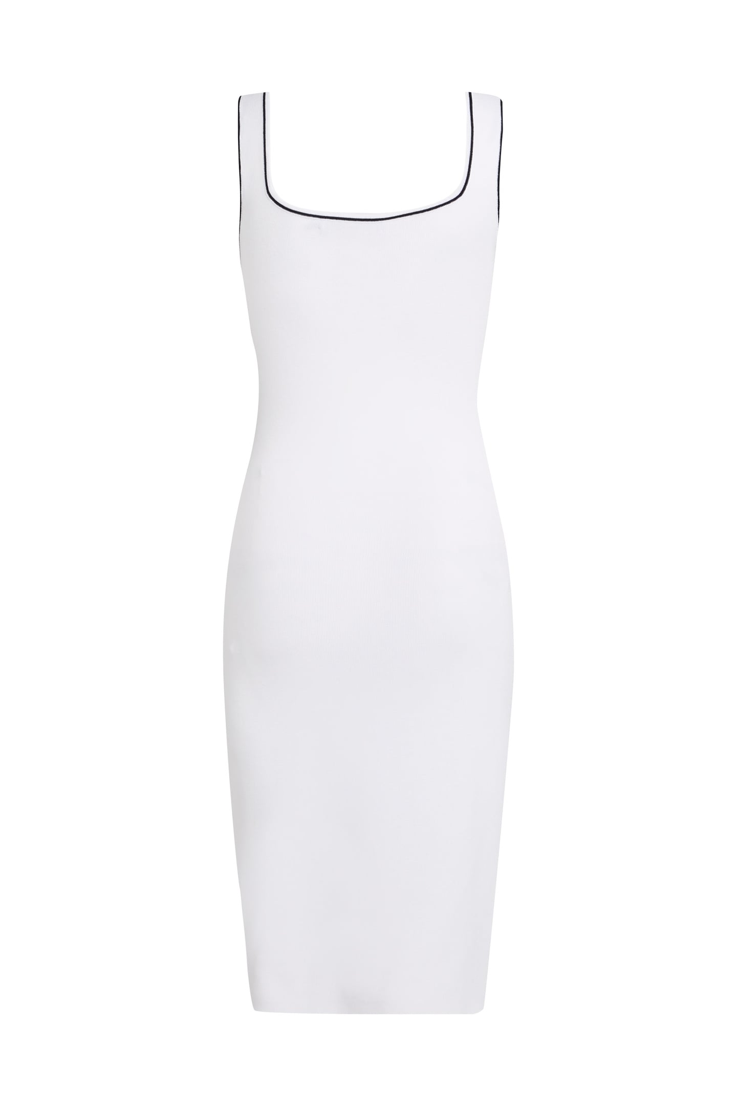 KNIT BODYCON DRESS WHITE 5