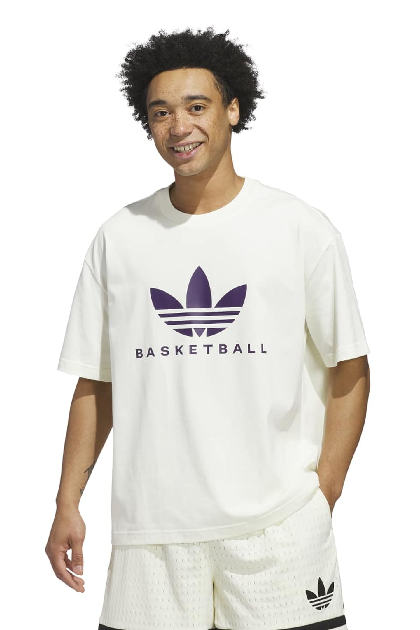 UNISEX ORIGINALS ORIGINALS BASKETBALL COURTSIDE TEE IVORY 2